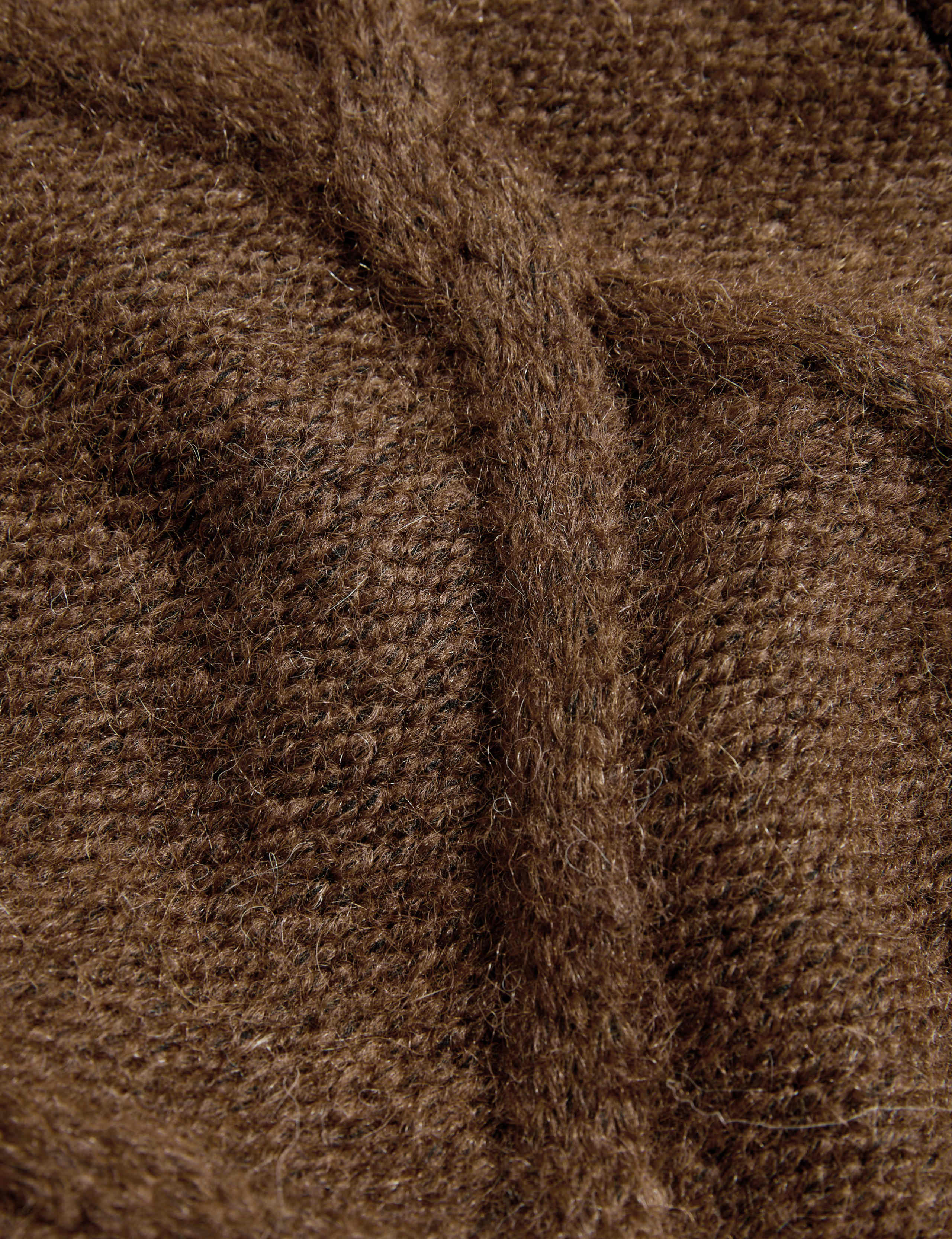 Tie Front Fluffy Cardigan with Alpaca 2 of 2