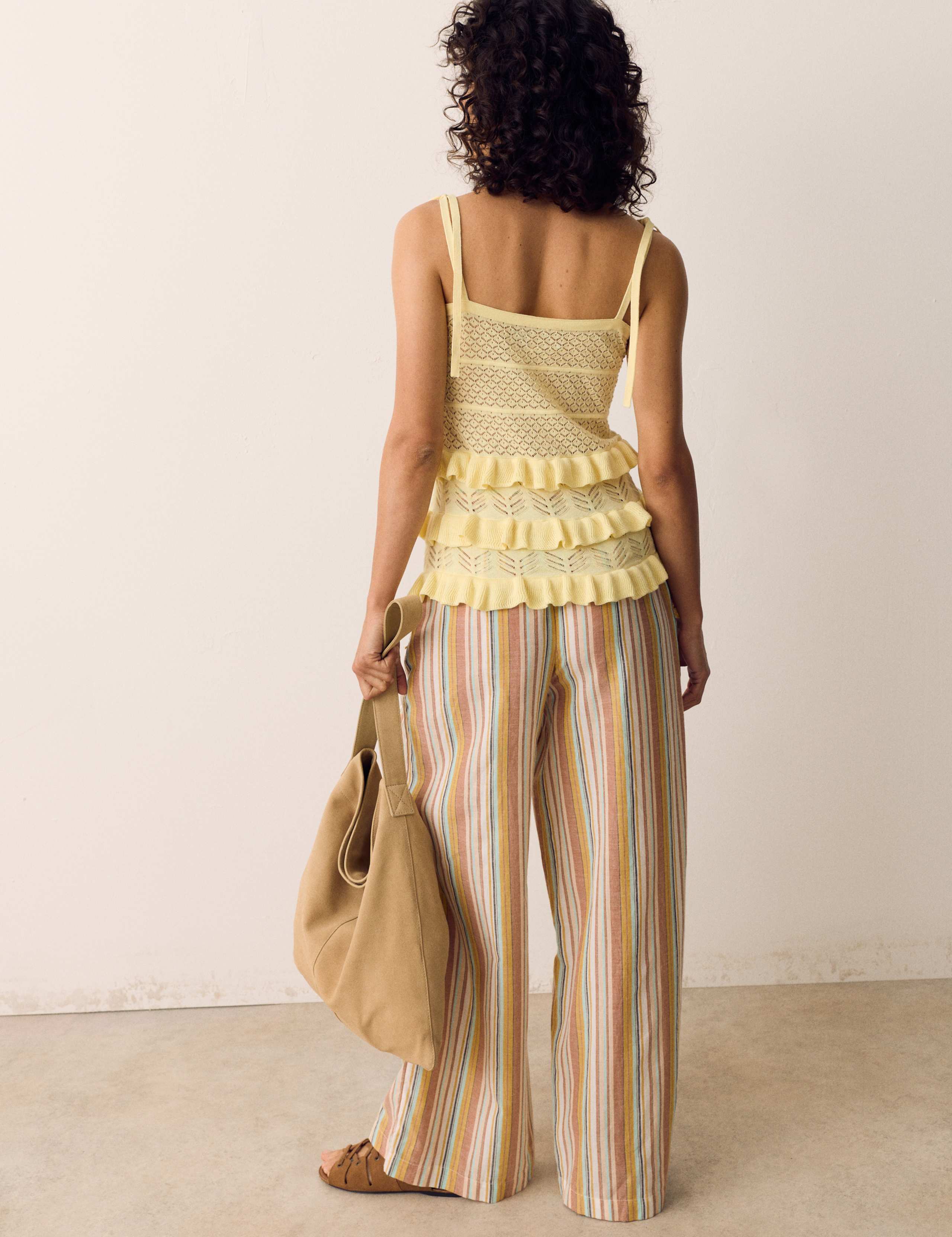 Cotton Rich Pointelle Ruffle Cami Top 5 of 6