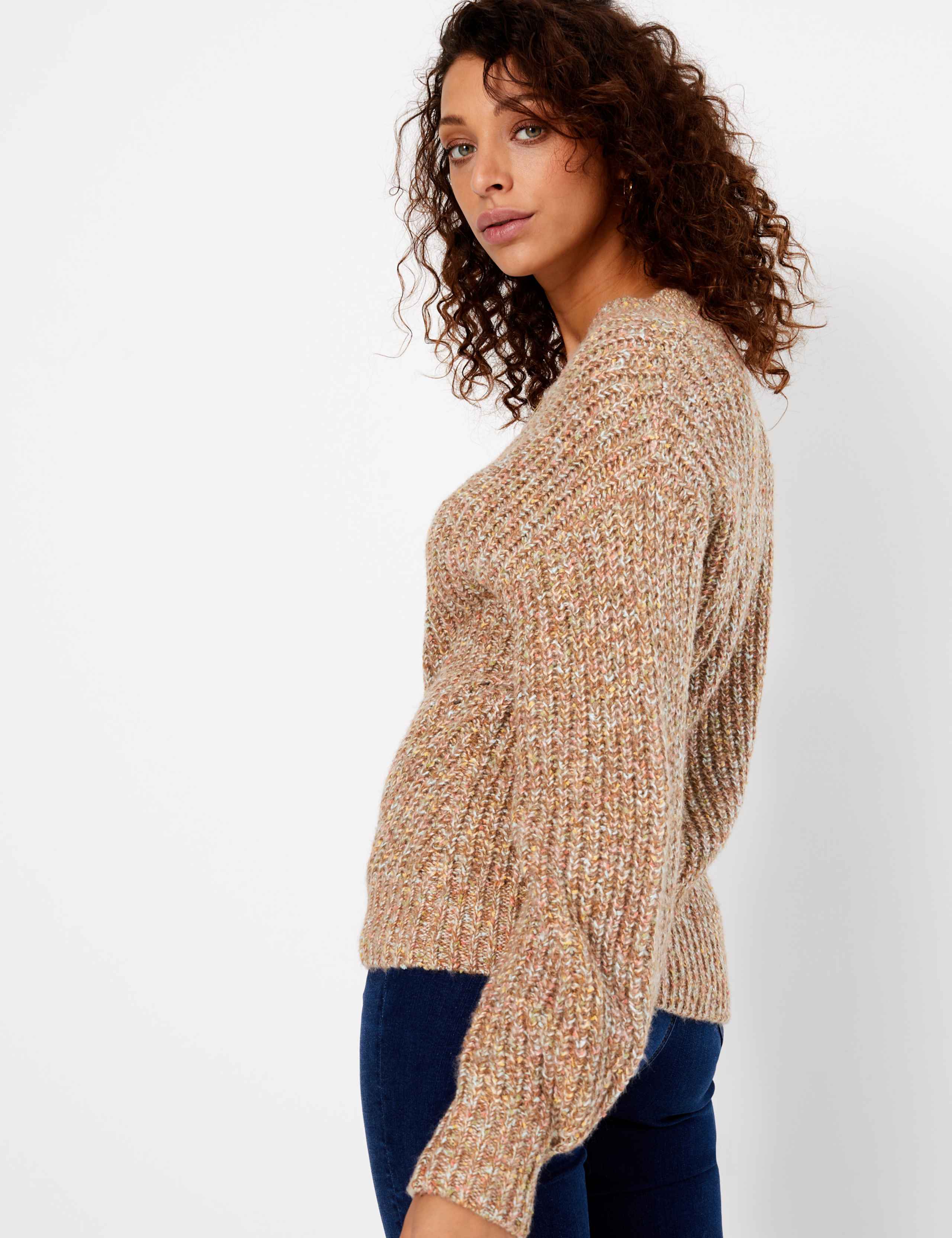 Textured V Neck Relaxed Fit Jumper 5 of 6