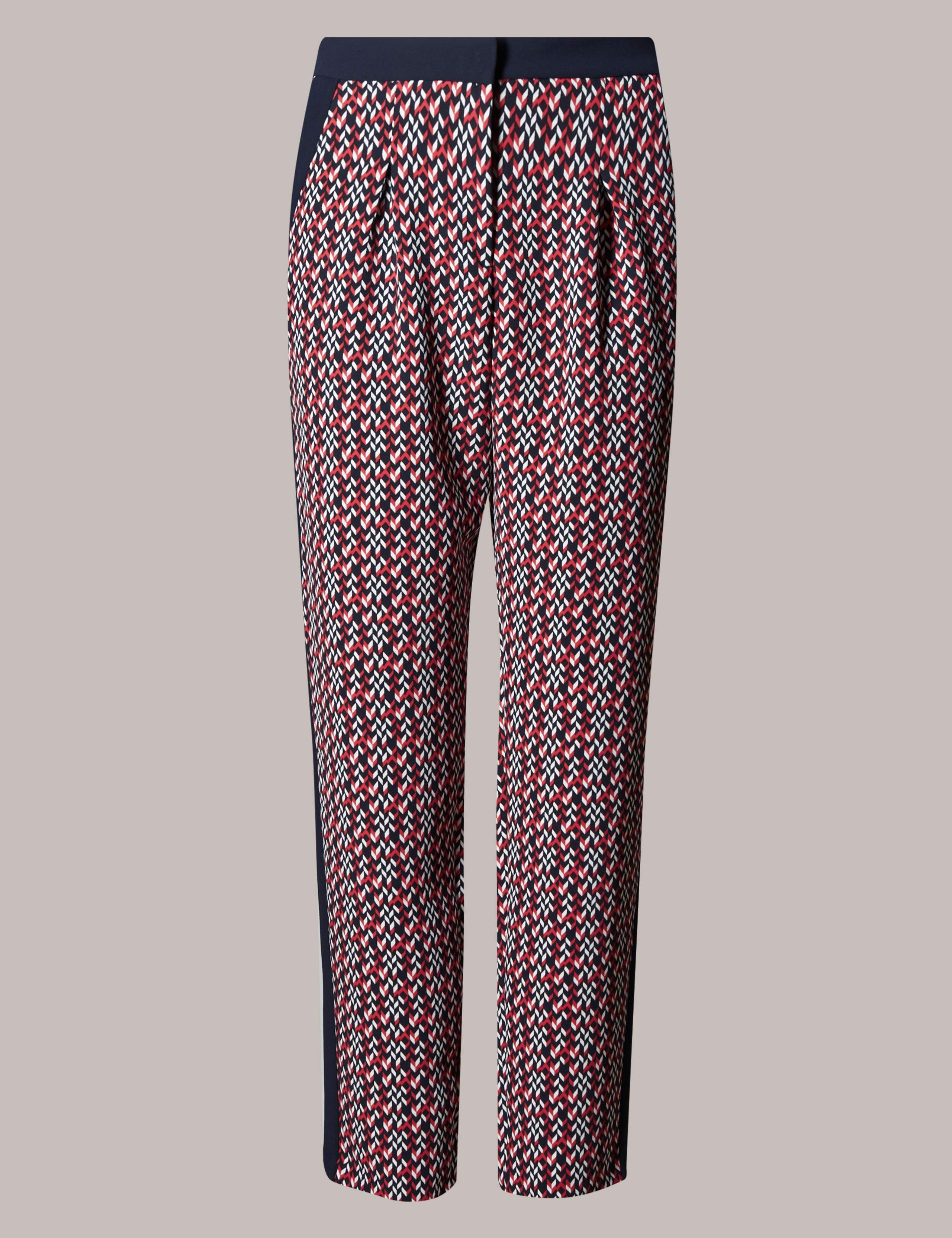 Chevron Print Tapered Leg Trousers 2 of 3