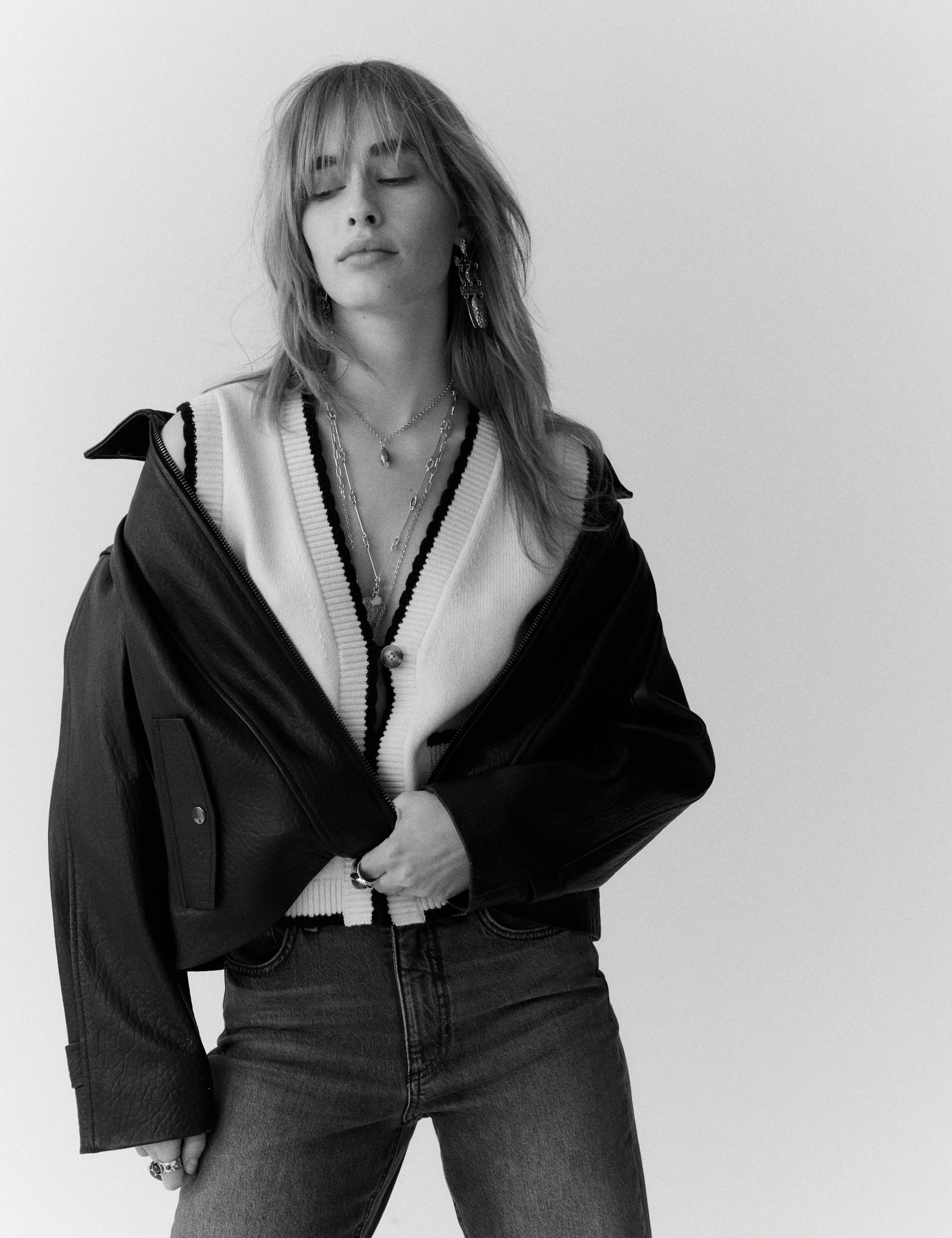 Scallop Edge Detail Knitted Tabard With Wool 6 of 6