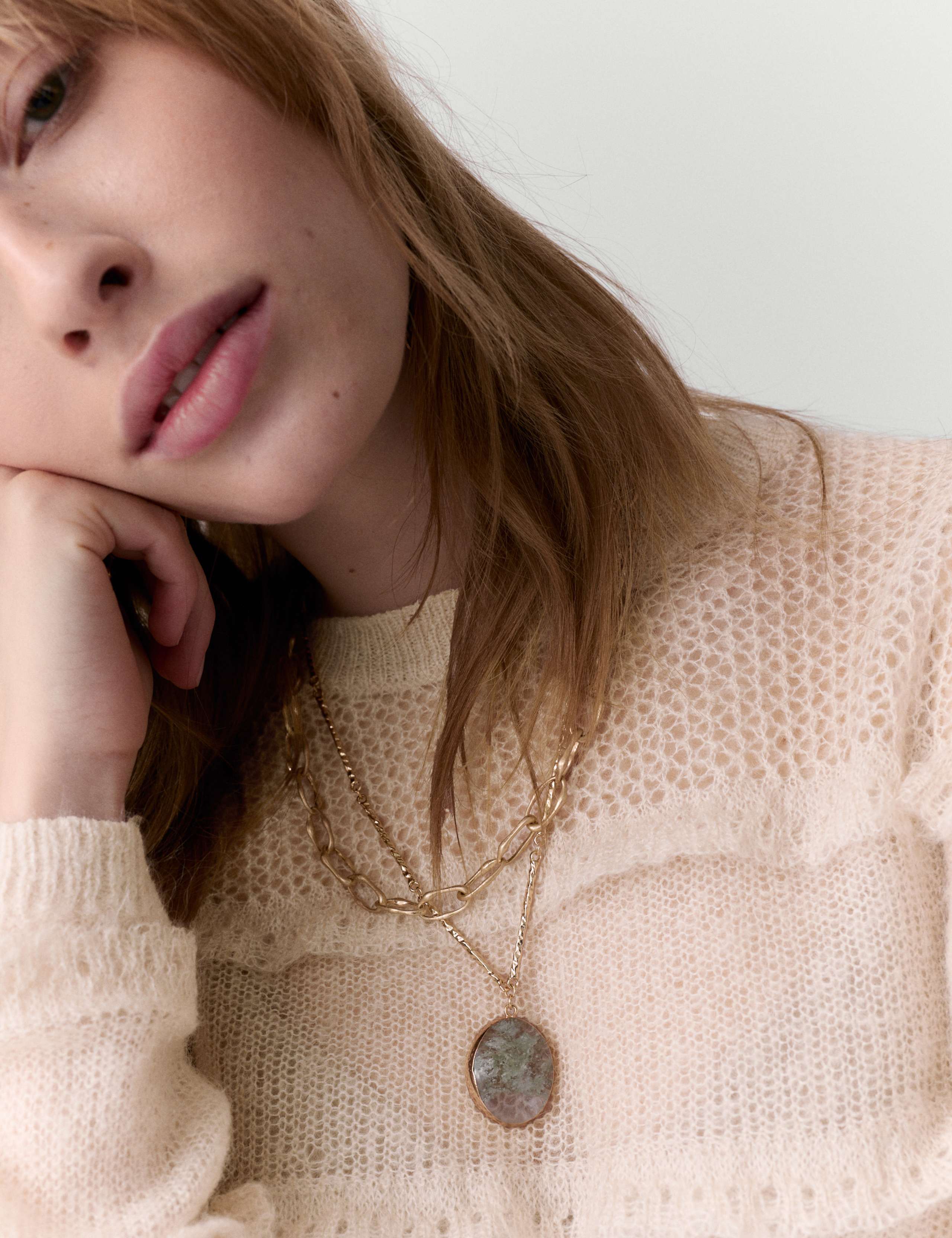 Knitted Crew Neck Ruffle Jumper with Mohair 4 of 5