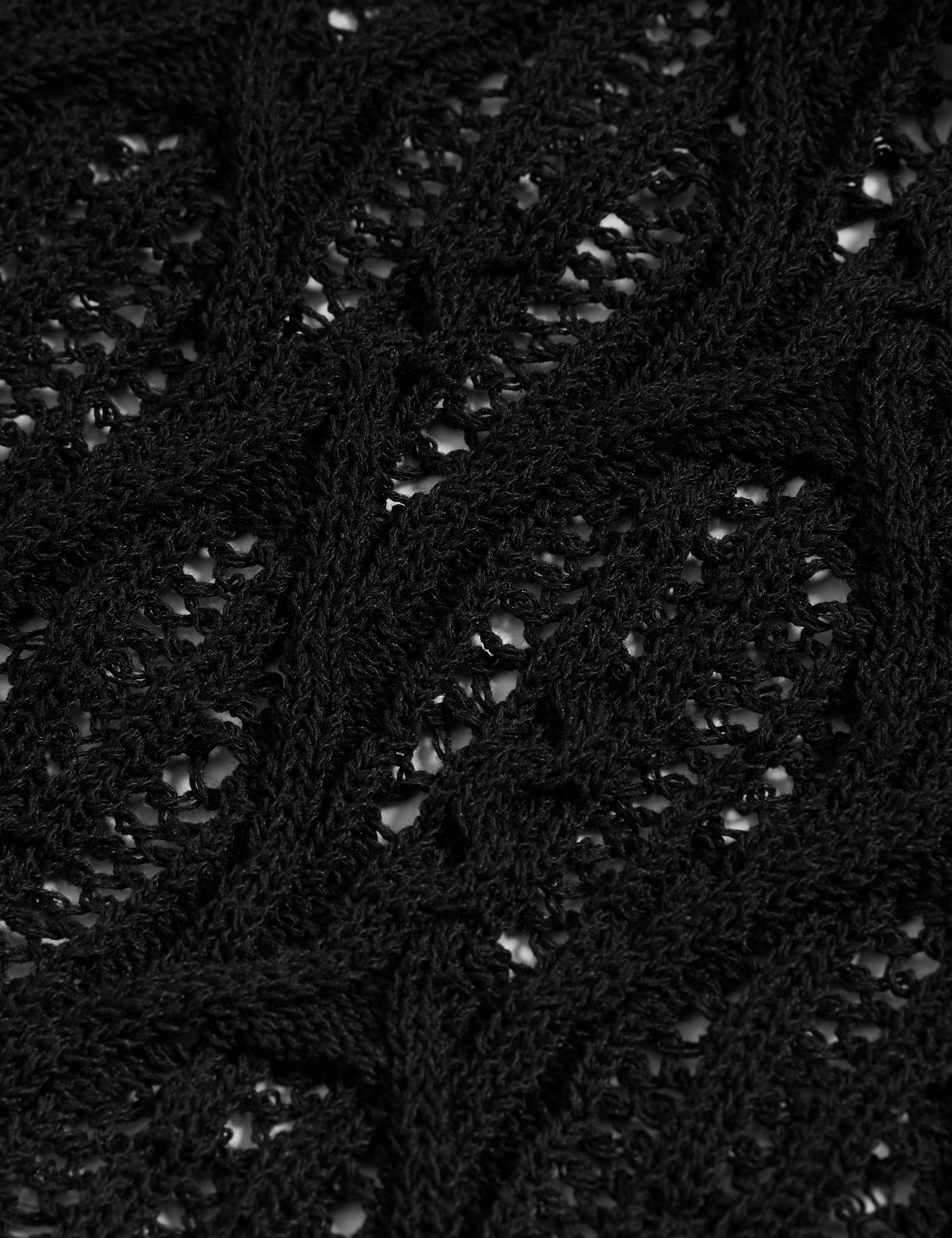 Textured Ruffle Collared Tie Front Cardigan 7 of 7
