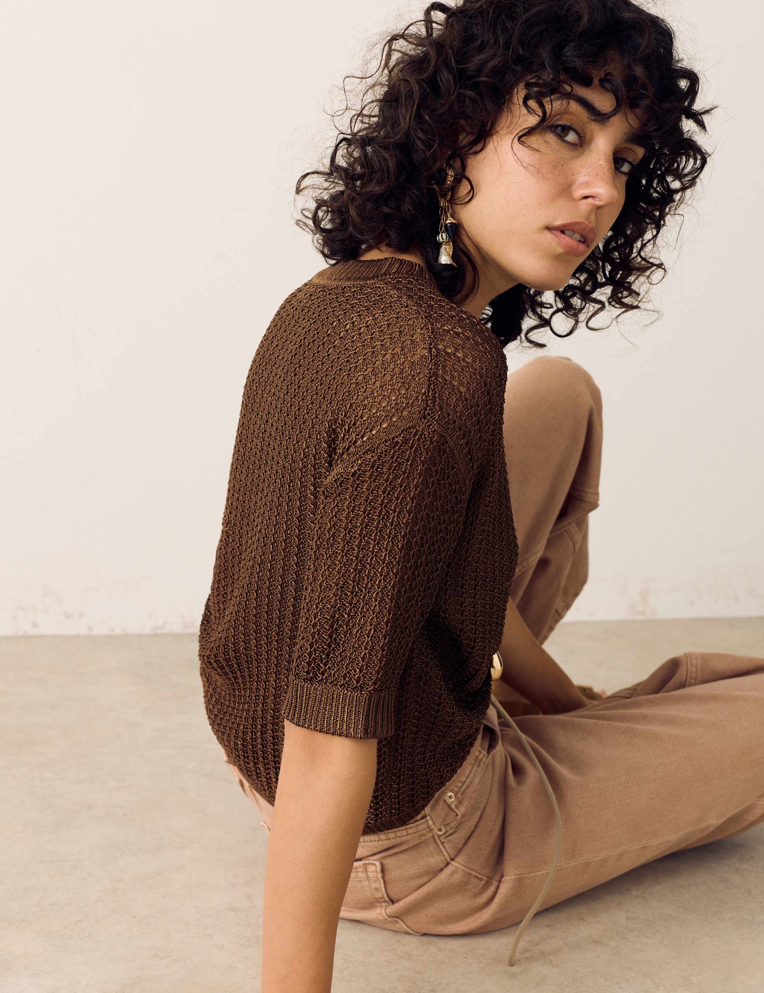 Sparkly Crew Neck Knitted Top 4 of 4