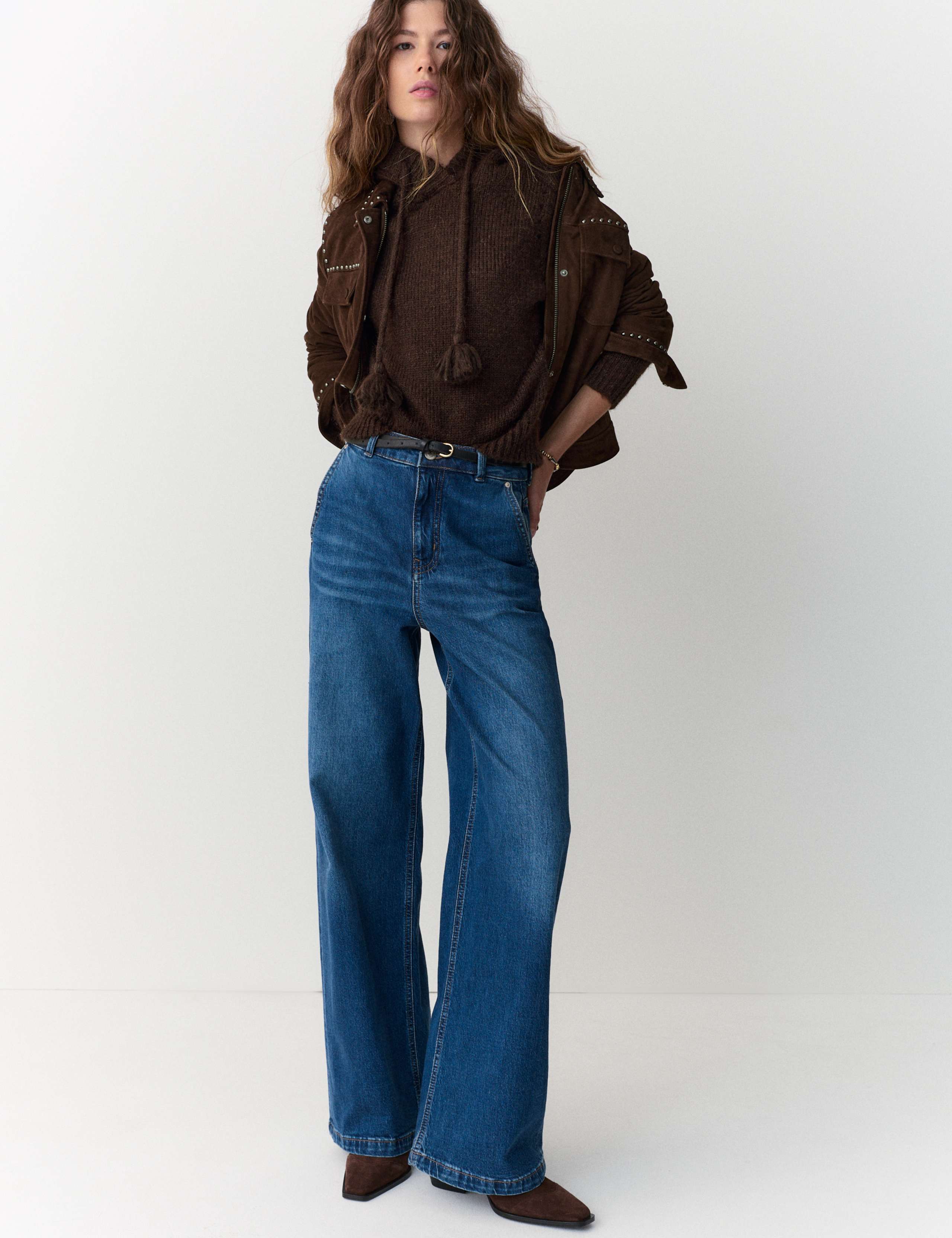 Textured Hoodie with Alpaca 4 of 7