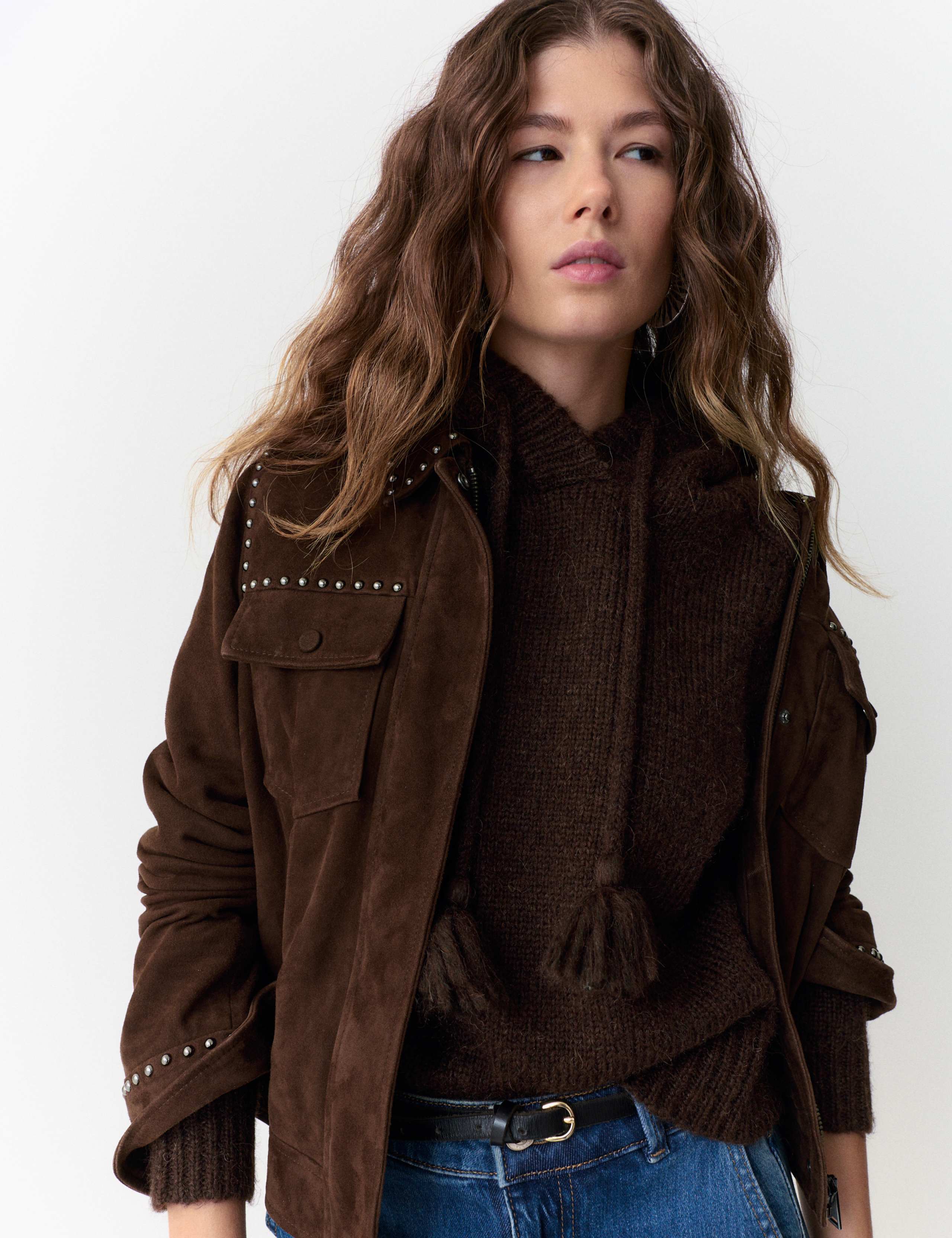 Textured Hoodie with Alpaca 6 of 7