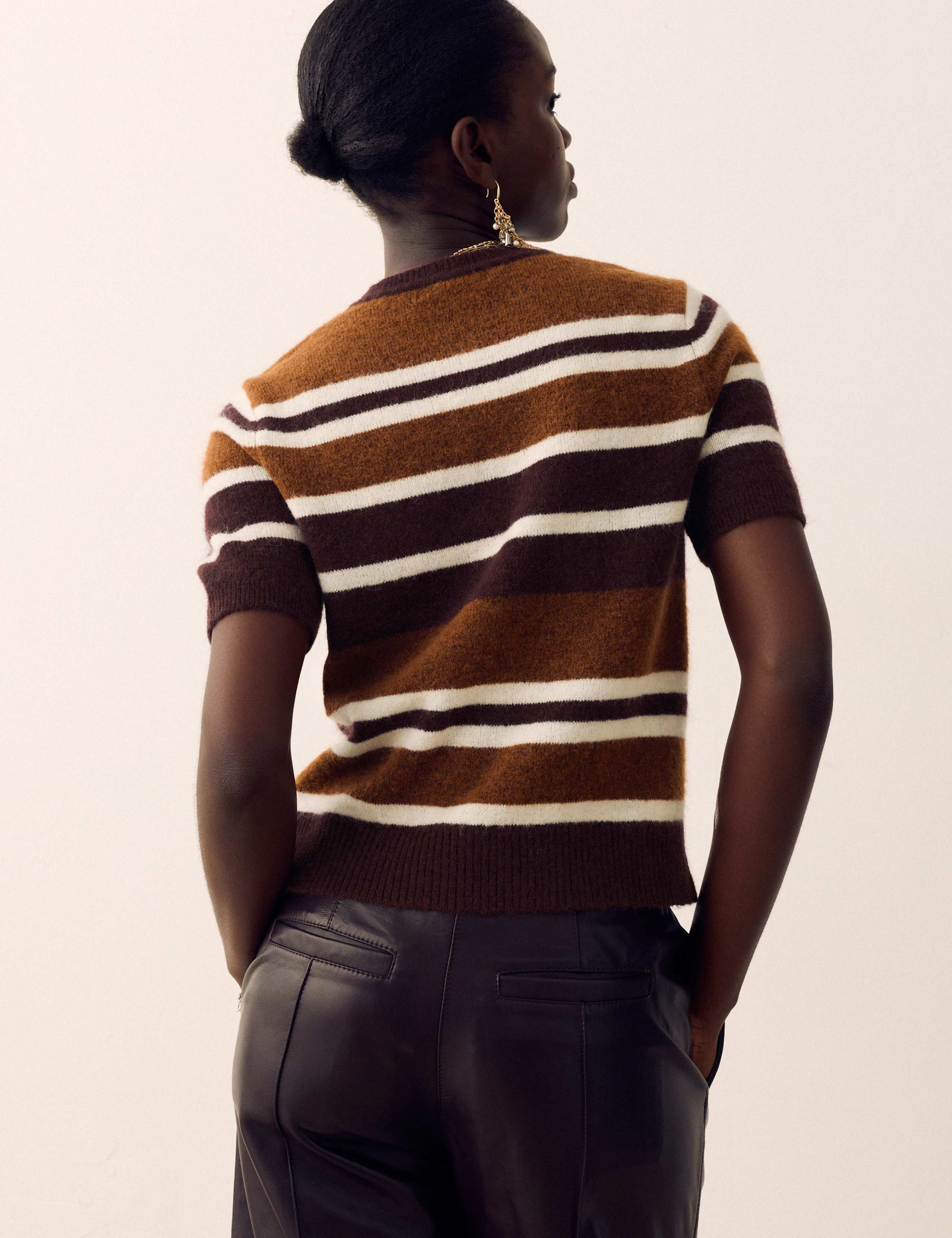 Striped Knitted Top with Mohair 4 of 5