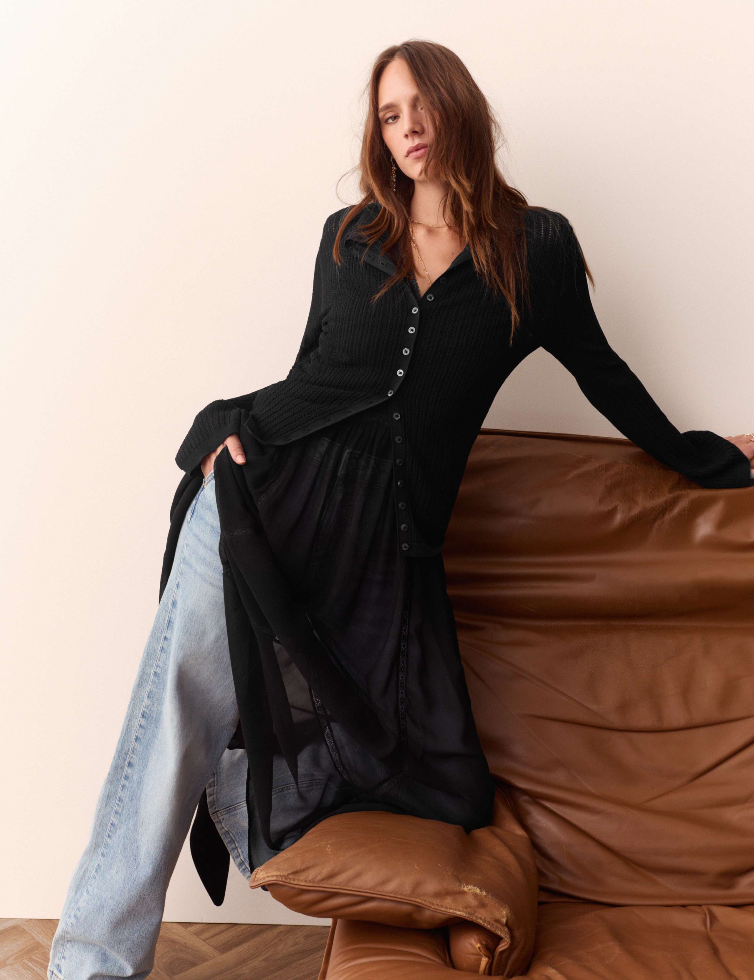 Pointelle Fitted Cardigan 3 of 6