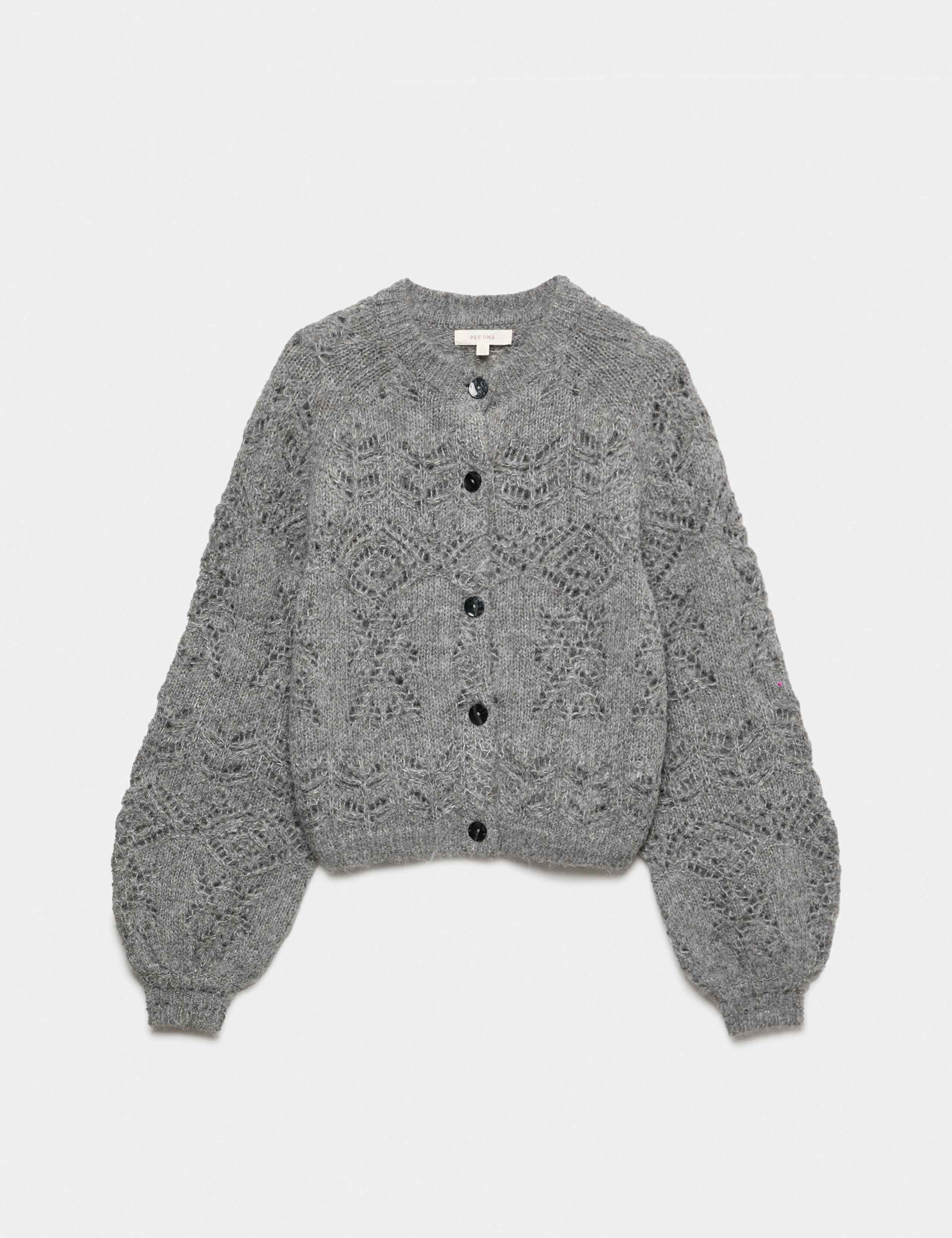 Pointelle Cardigan with Wool 2 of 5