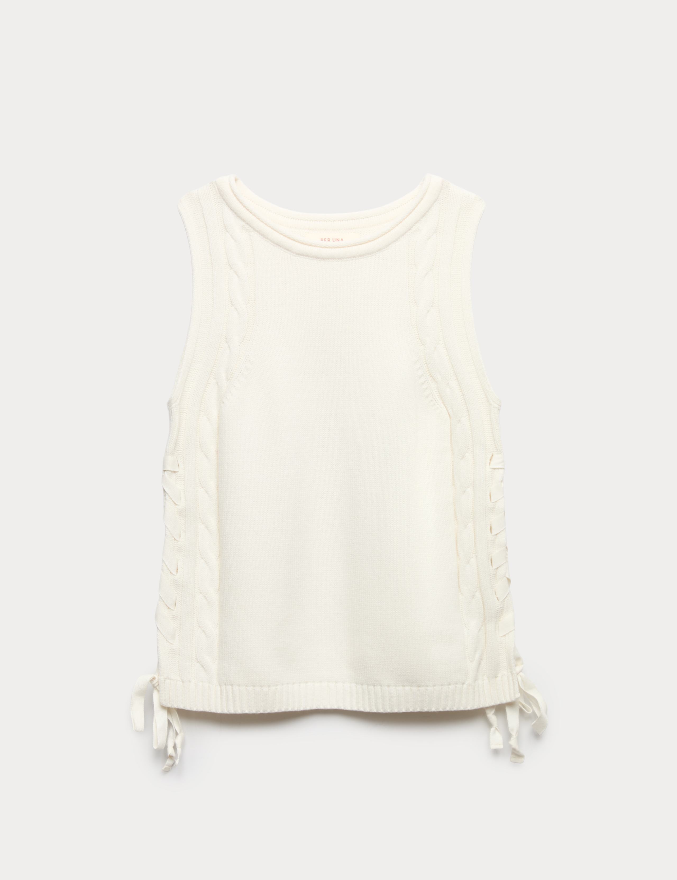 Cotton Rich Tie Side Knitted Tabard 2 of 7