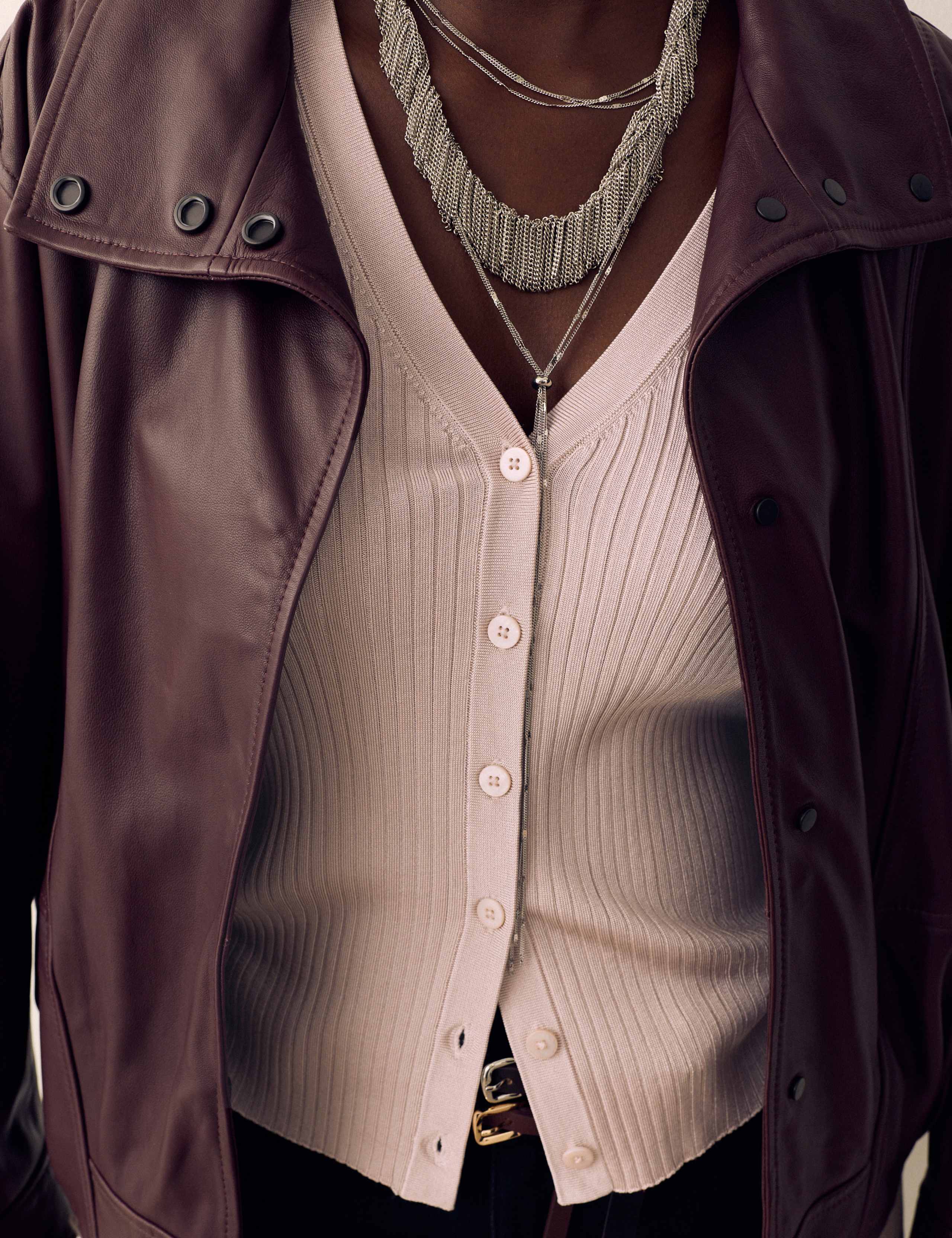 Ribbed V-Neck Cardigan 6 of 6