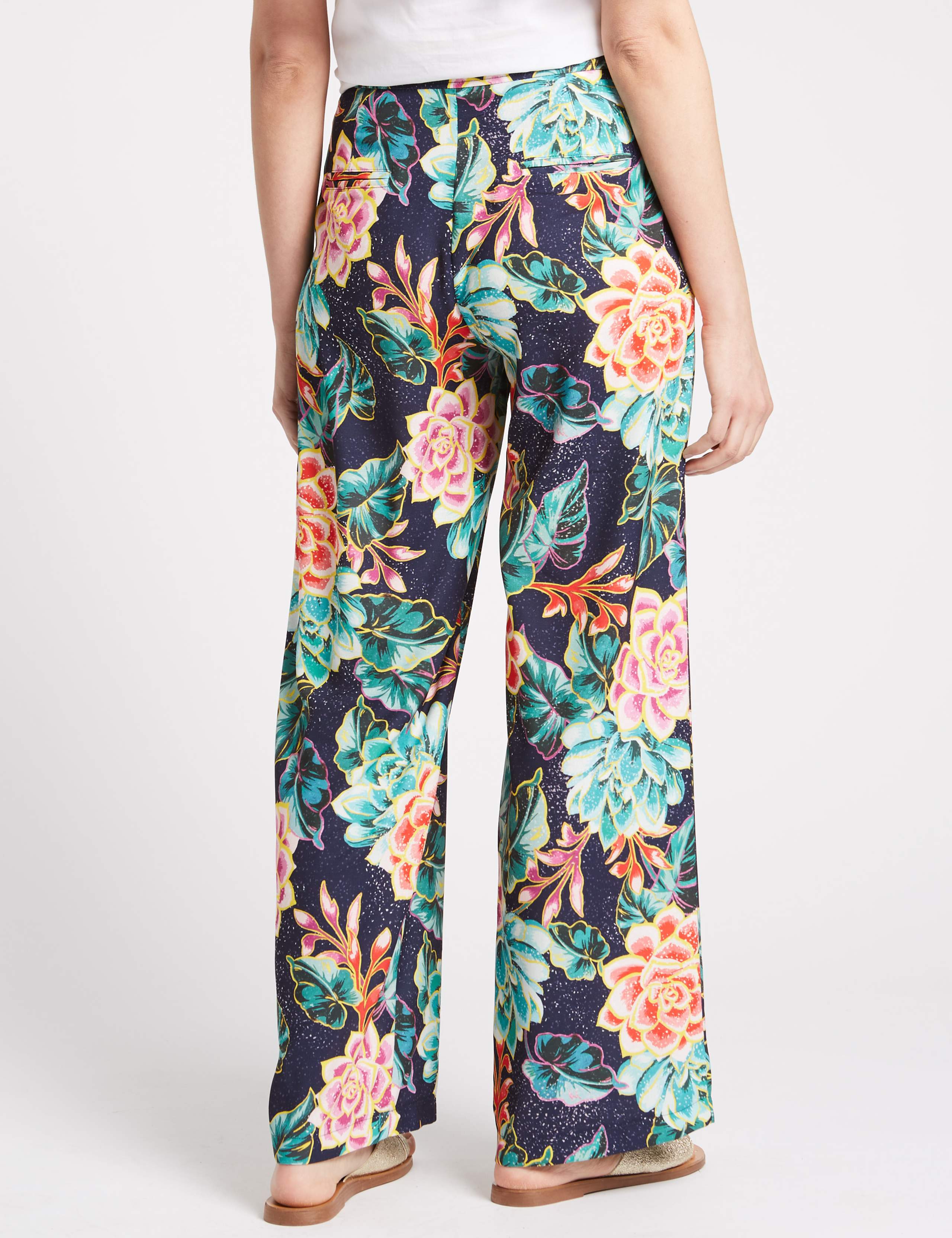 Floral Print Wide Leg Trousers 3 of 6