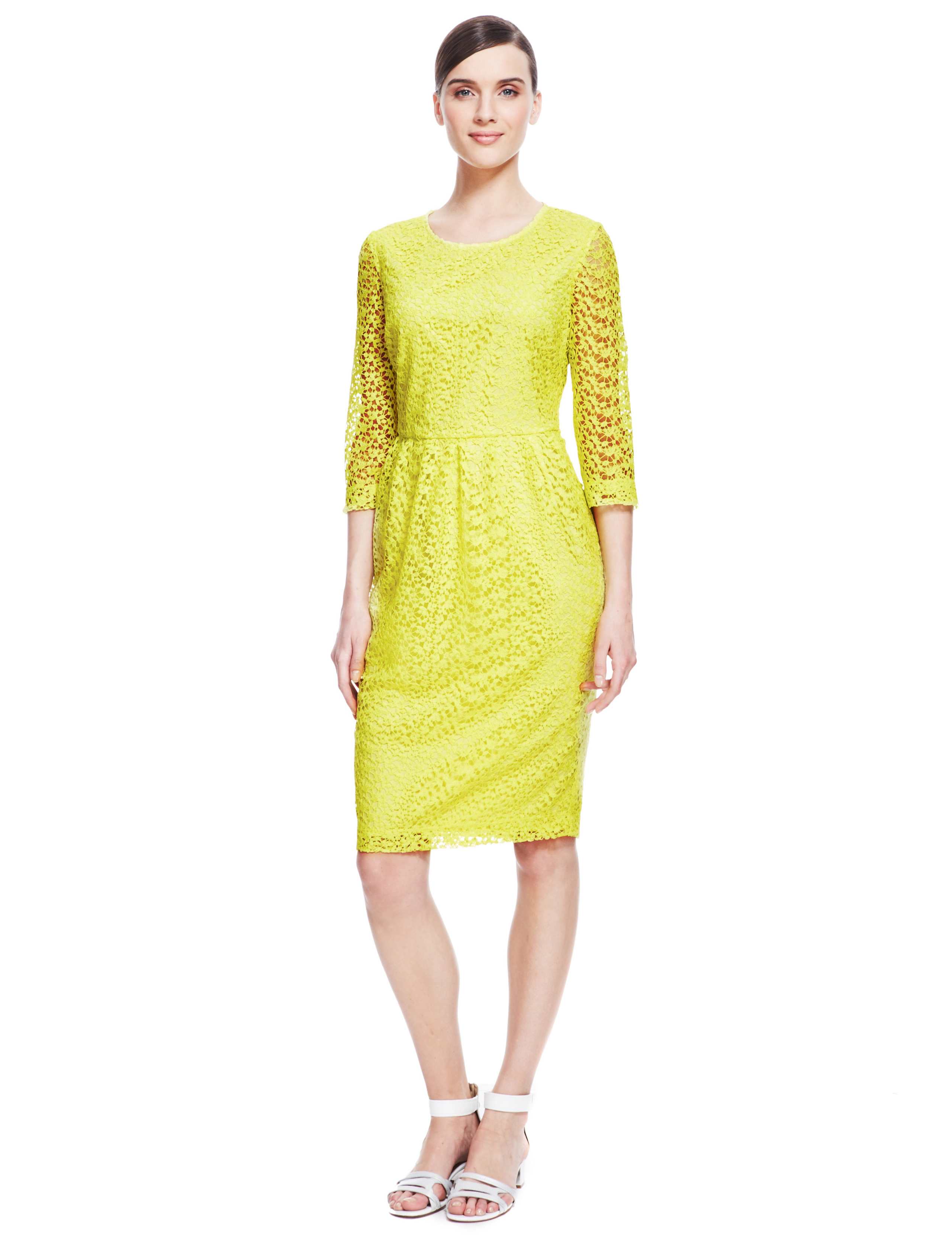 All-Over Floral Lace Midi Bodycon Dress 1 of 6