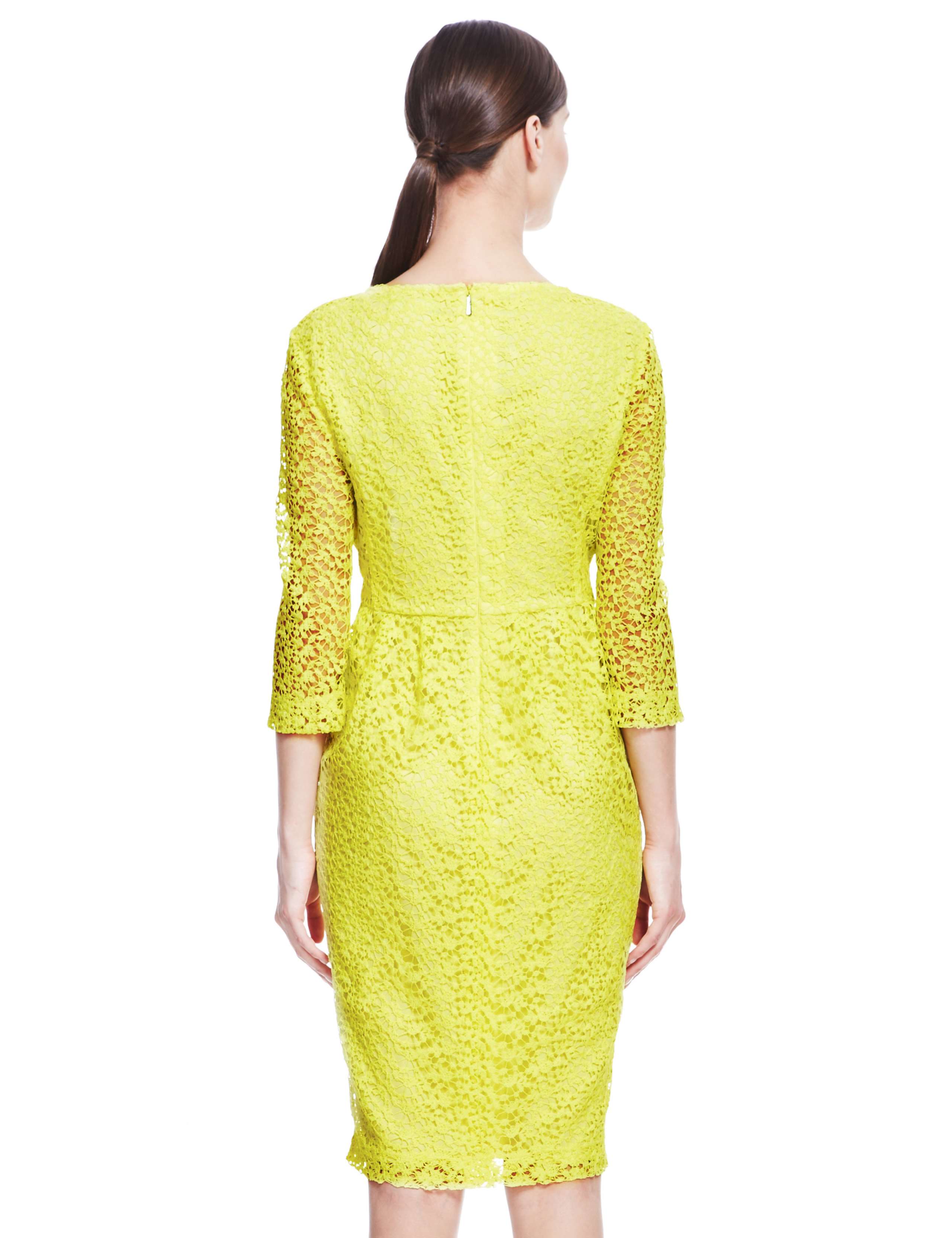 All-Over Floral Lace Midi Bodycon Dress 4 of 6