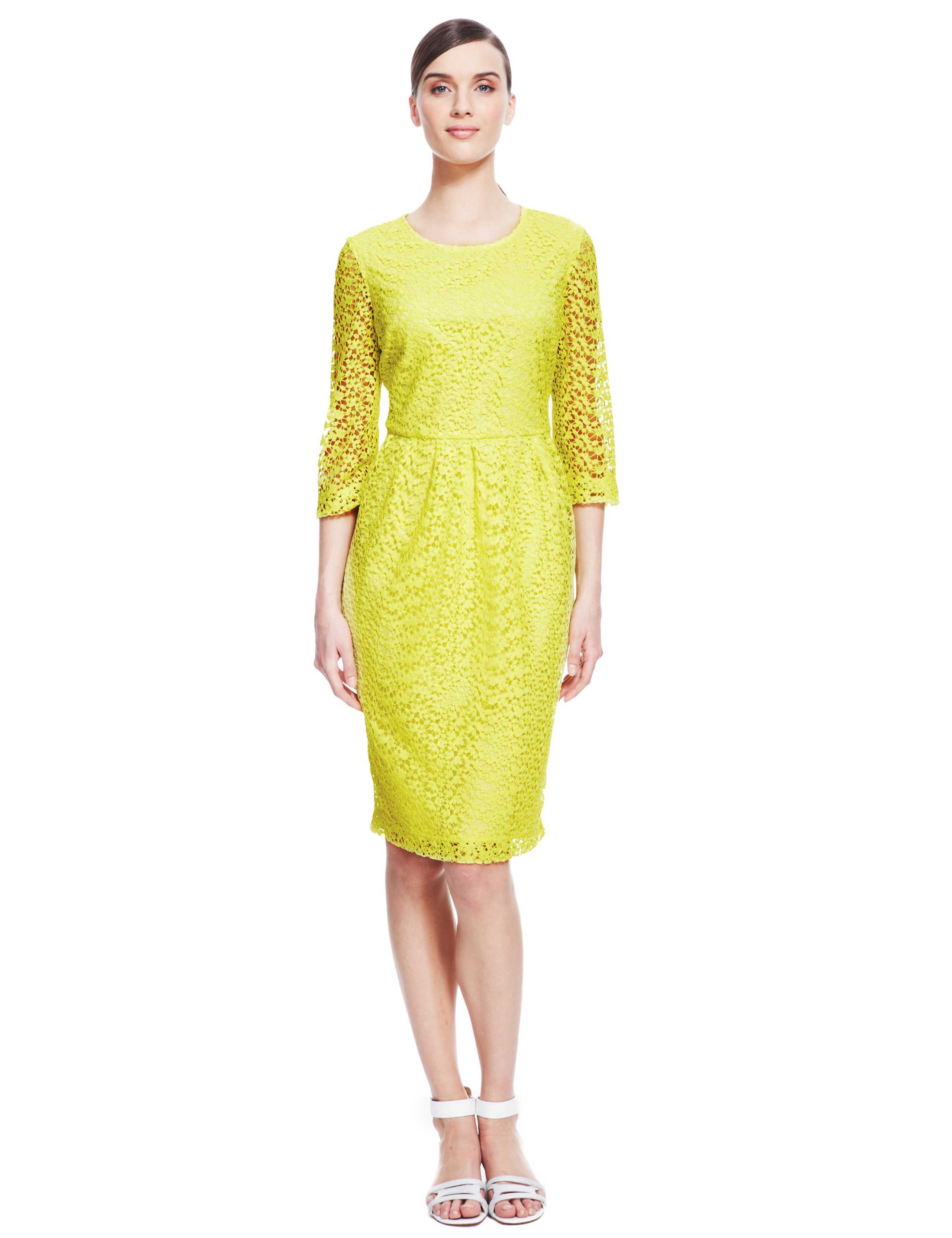 All-Over Floral Lace Midi Bodycon Dress 5 of 6