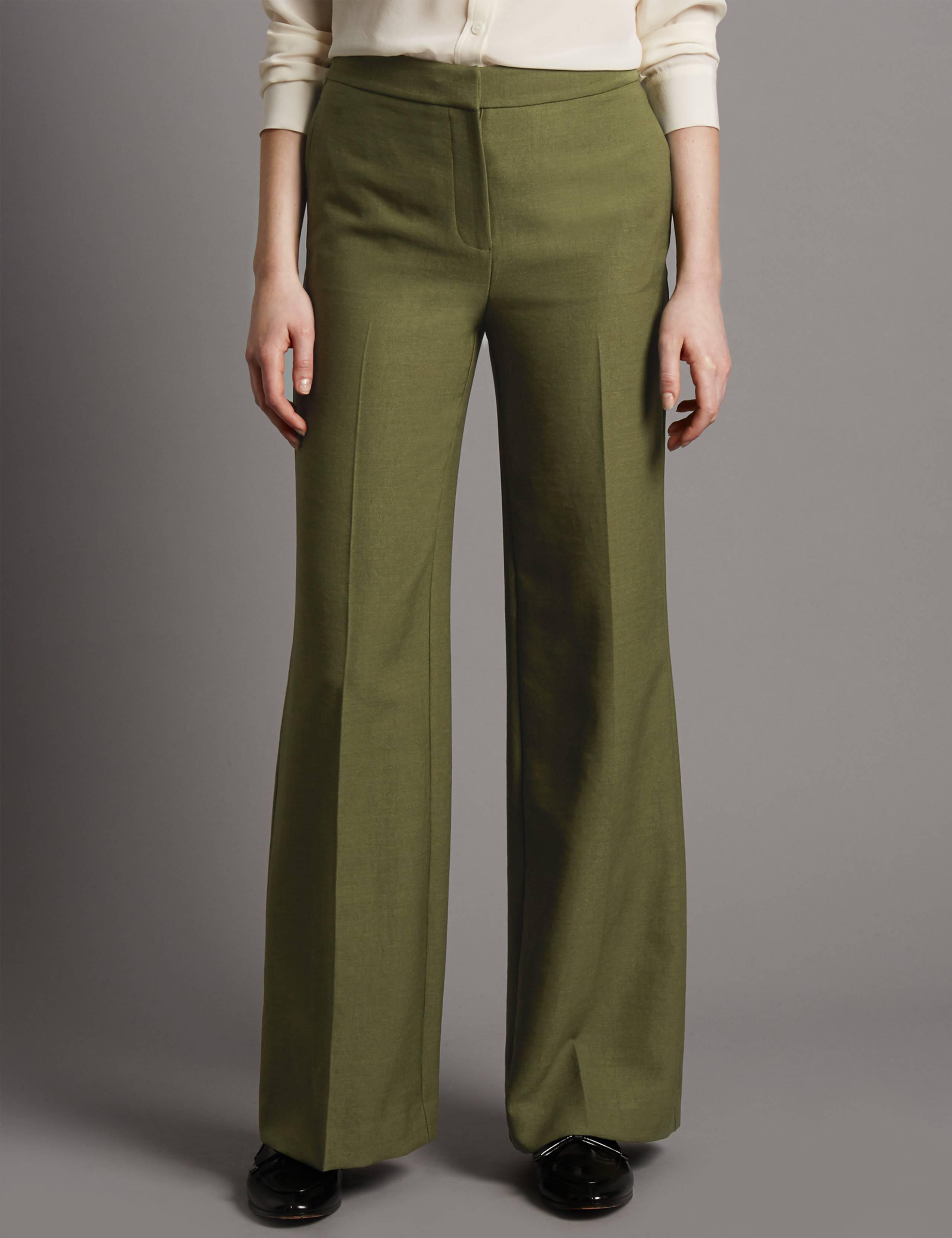 Single Pleated Wide Leg Trousers 1 of 3