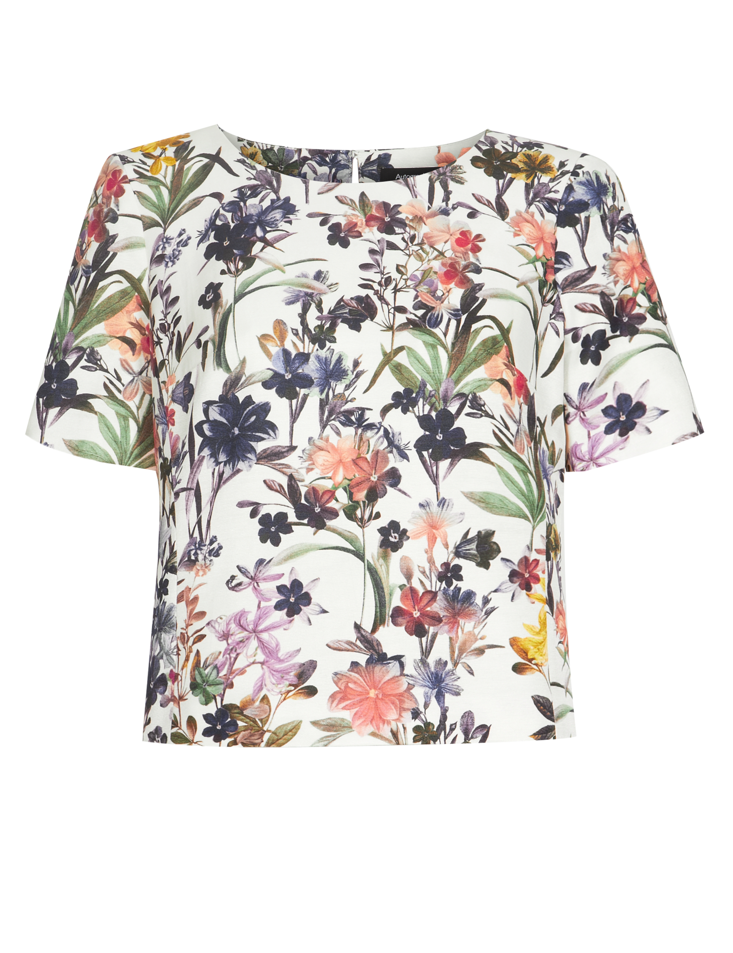 Cotton Rich Cropped Floral Shell Top 2 of 4