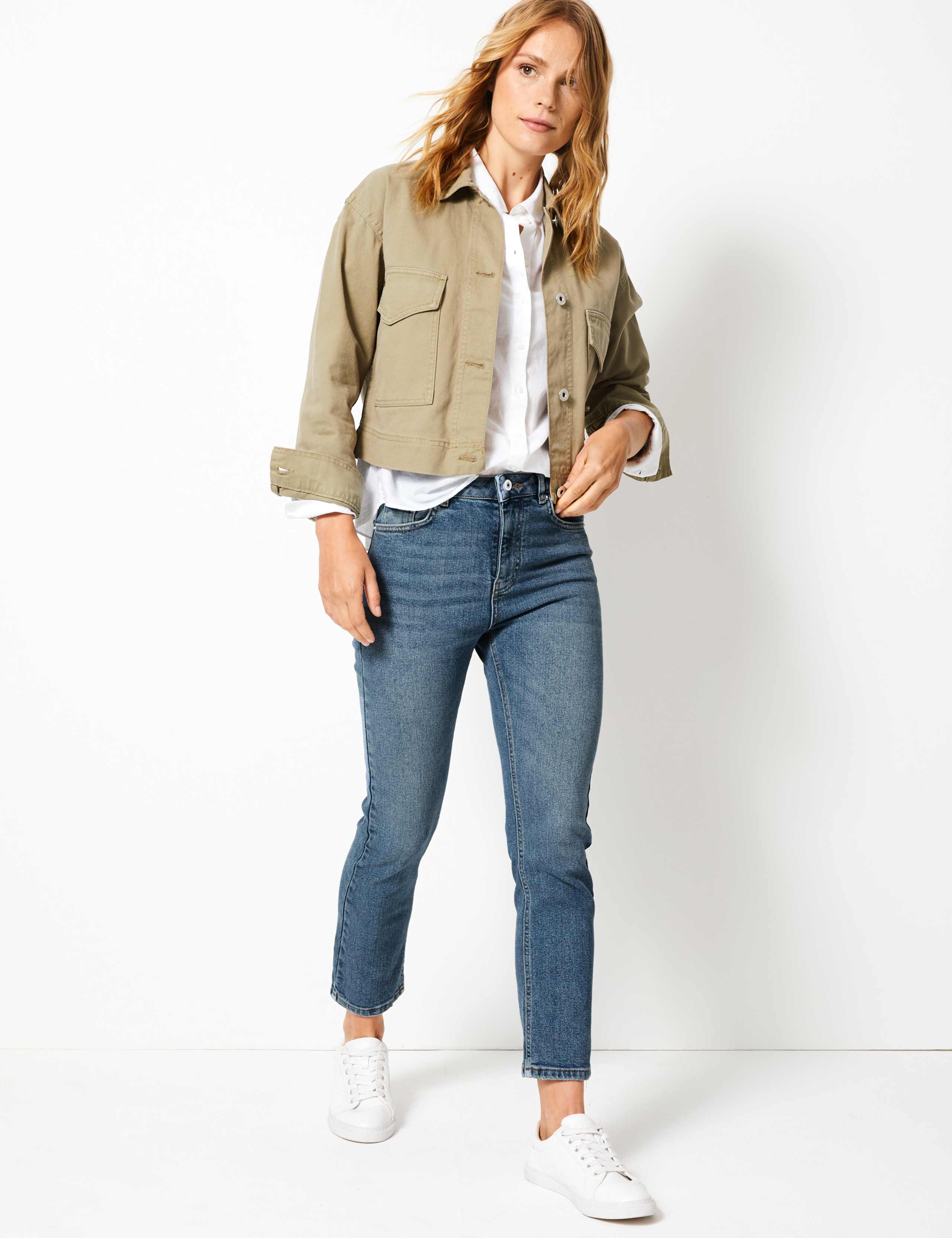 Authentic Straight Leg Cropped Jeans 1 of 5
