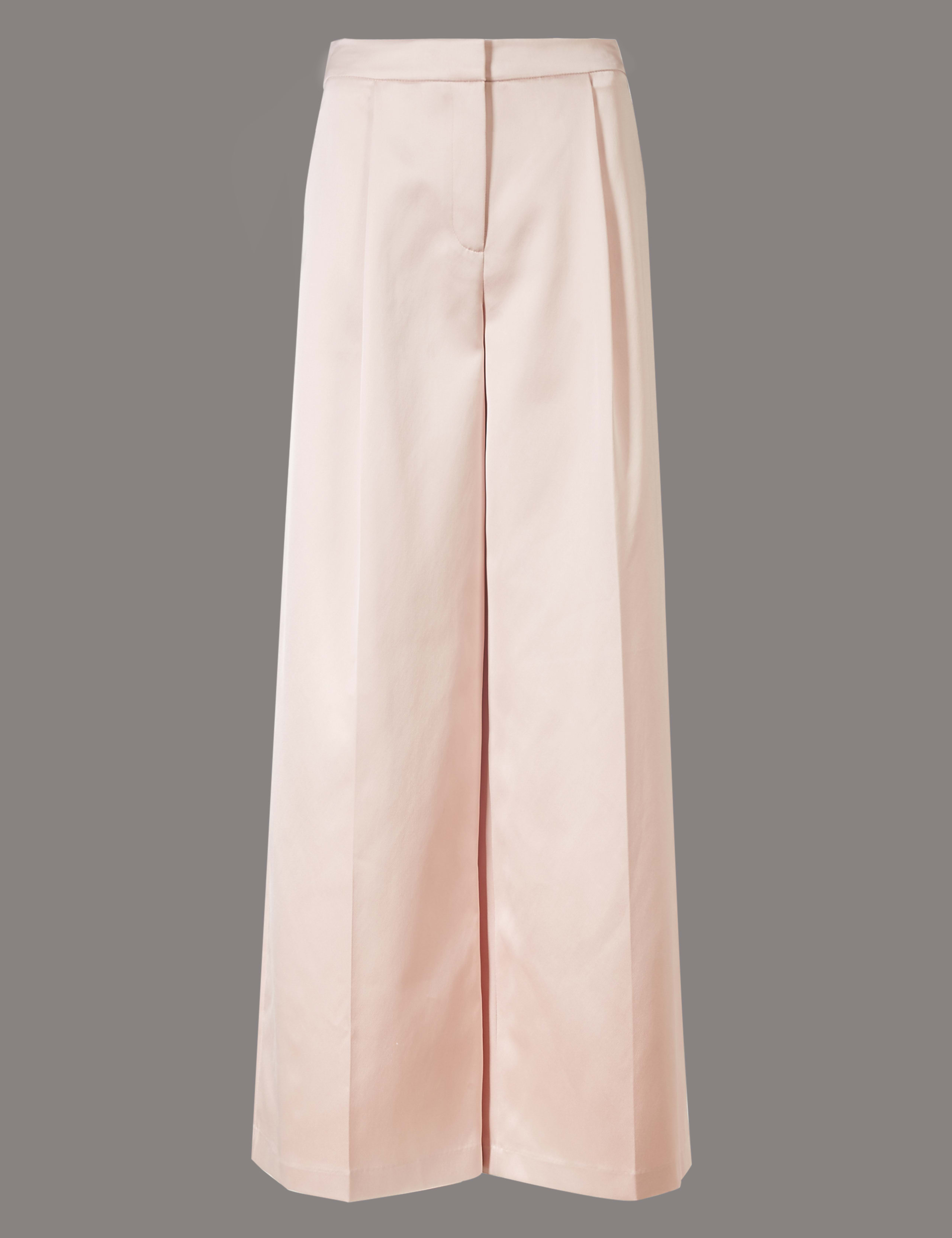 Satin Wide Leg Trousers 2 of 4