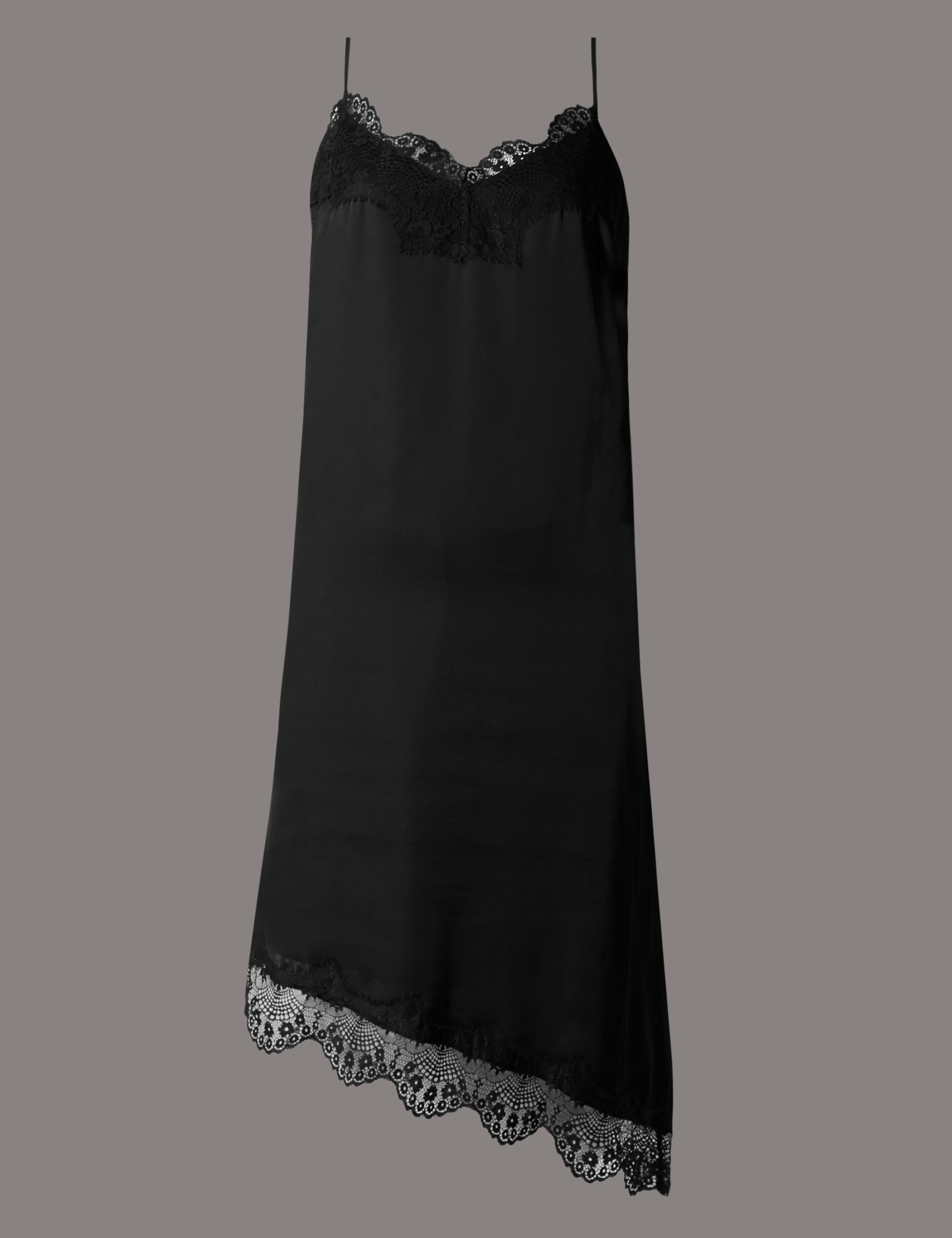 Satin Asymmetric Hem Dress 2 of 3