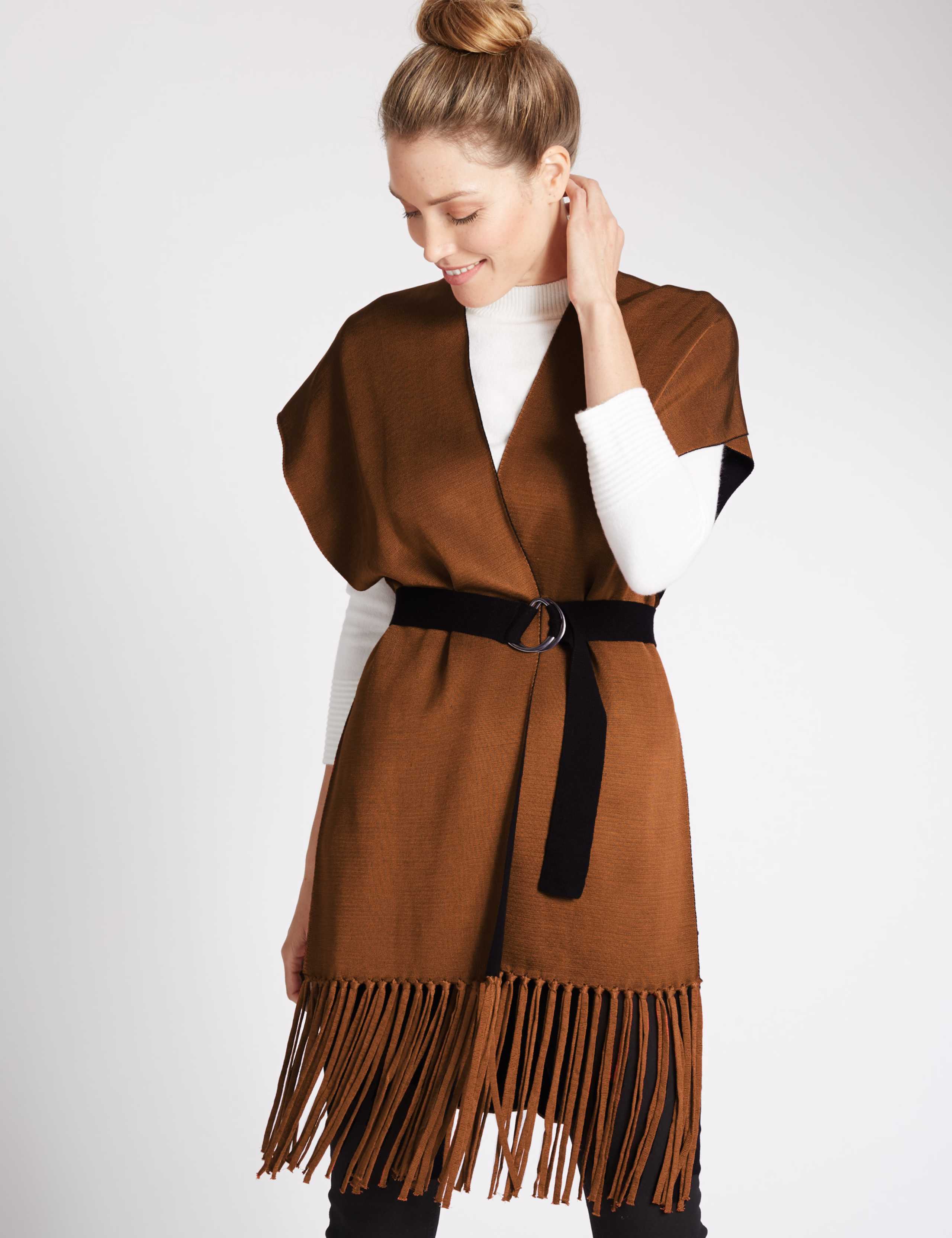 Fringe Tabard Sleeveless Cardigan 4 of 4