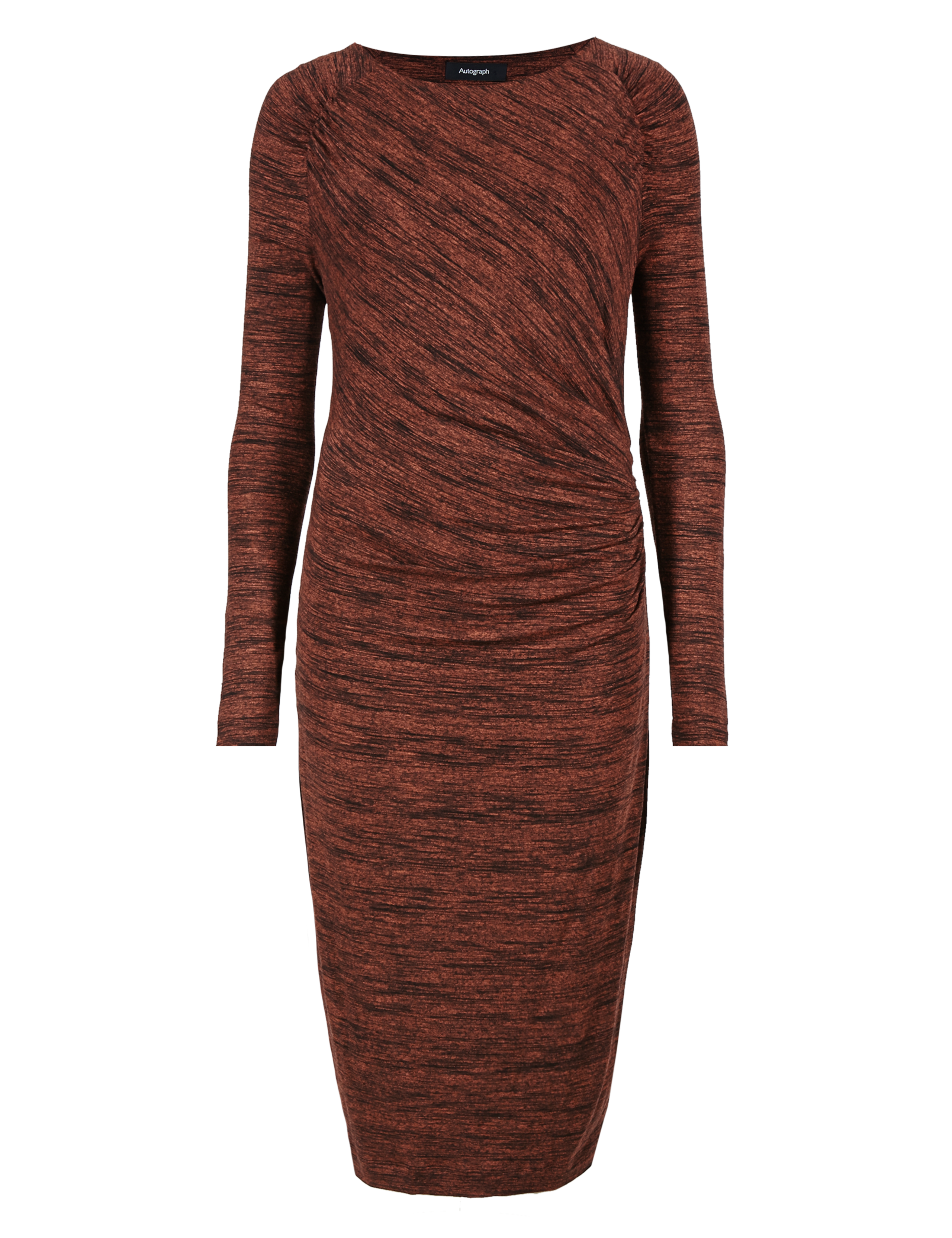 Side Gathered Marl Bodycon Dress 2 of 4