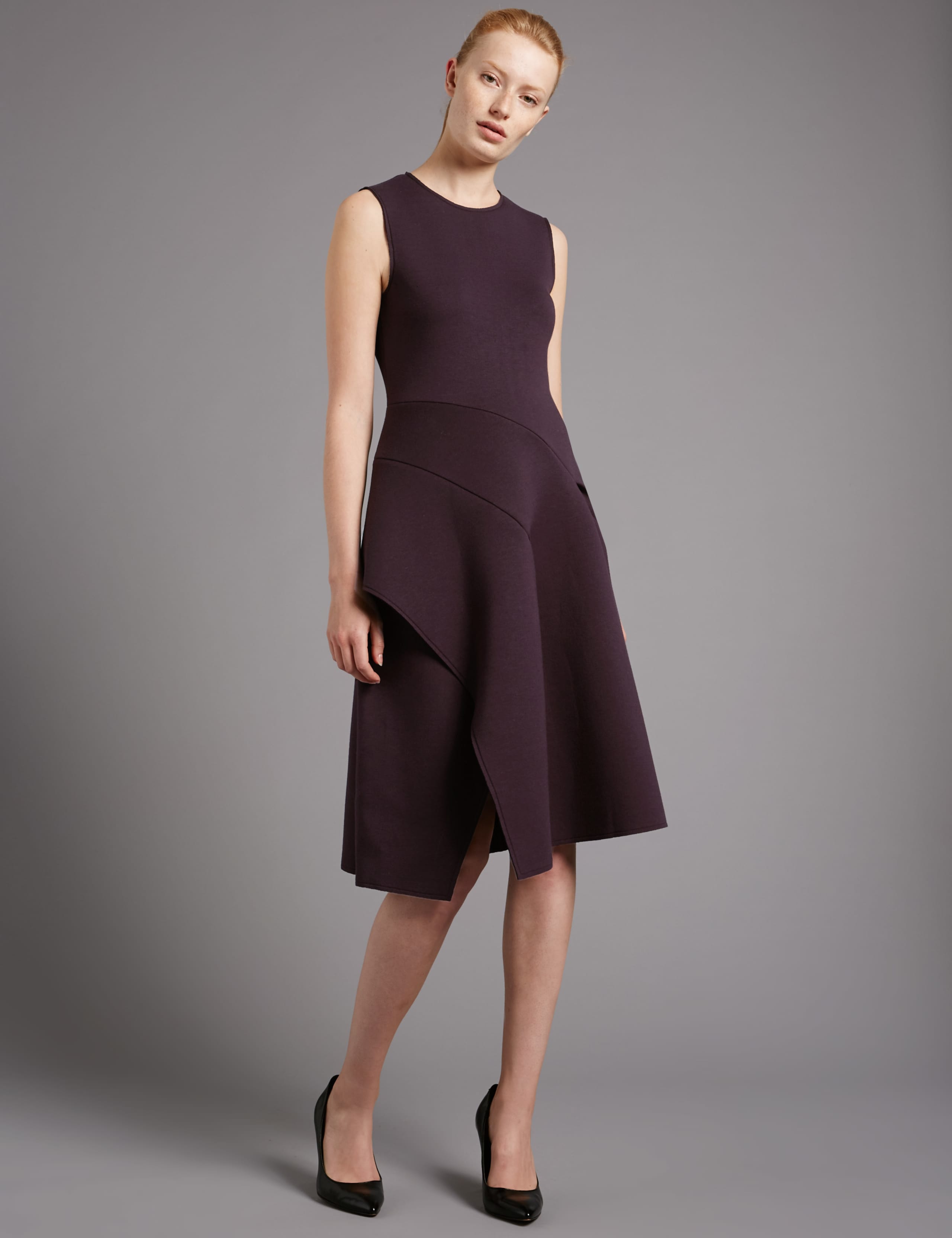 Bold Sculptural Fit & Flare Dress 1 of 4