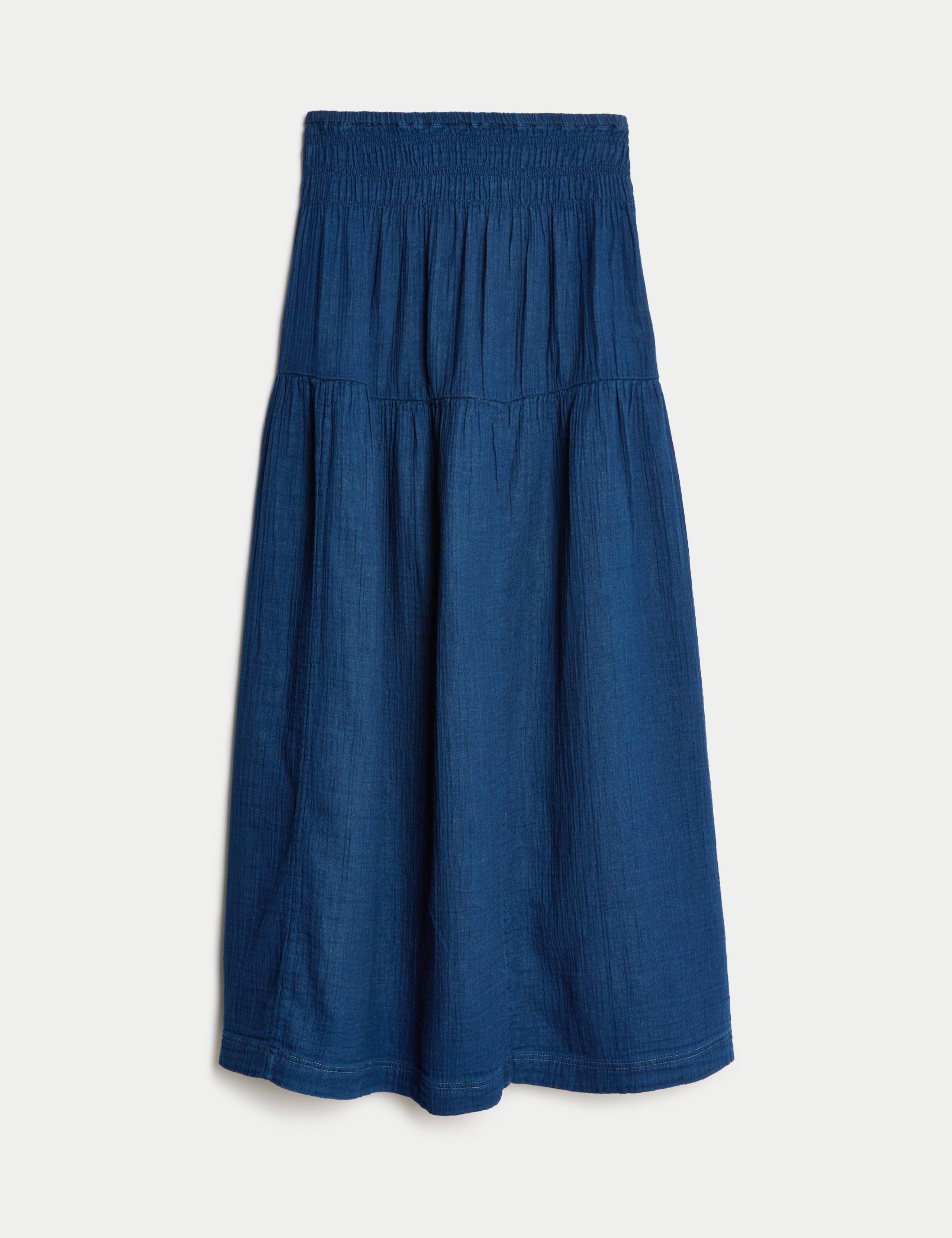 Pure Cotton Midaxi Tiered Skirt 2 of 4