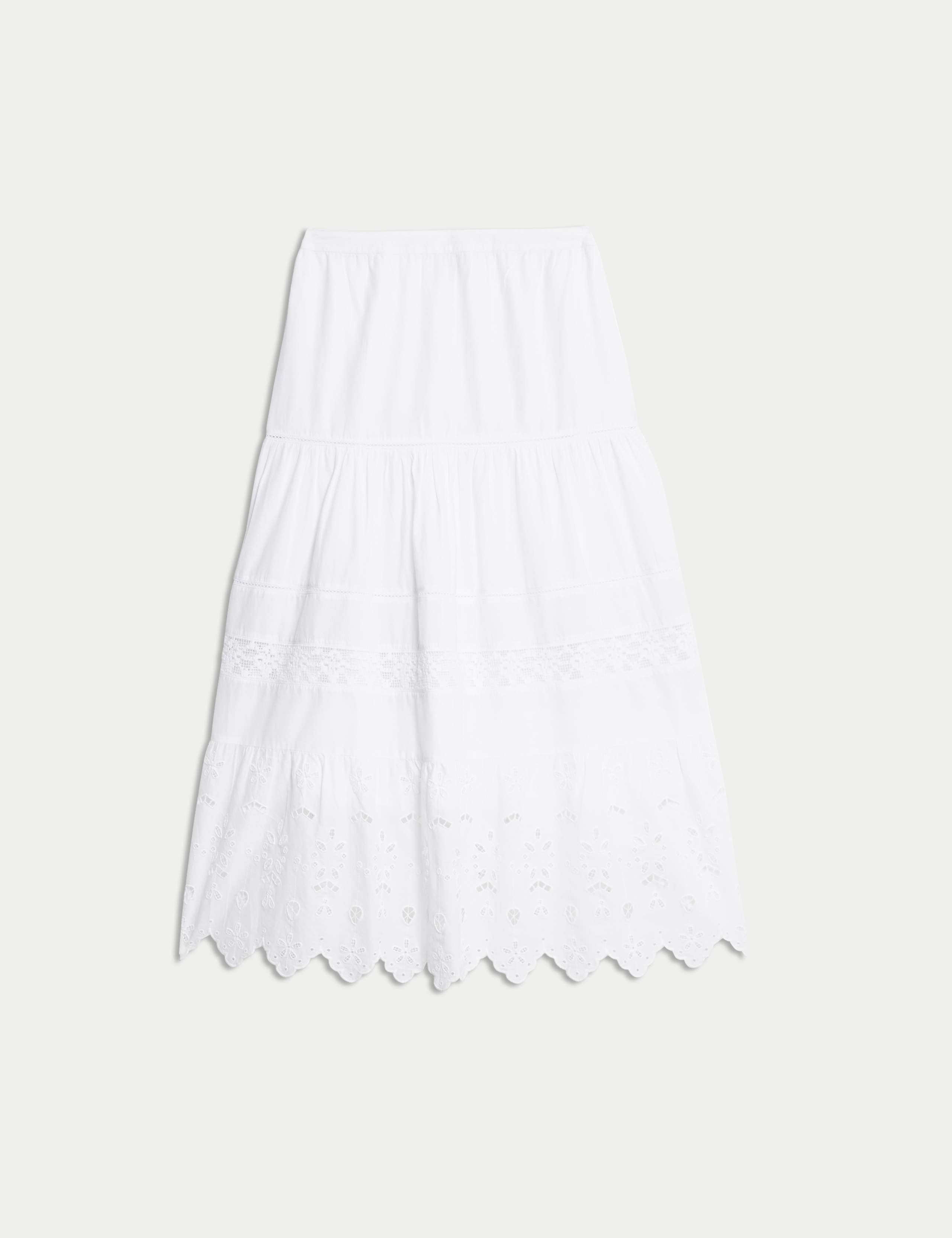 Pure Cotton Midaxi Tiered Skirt 2 of 6