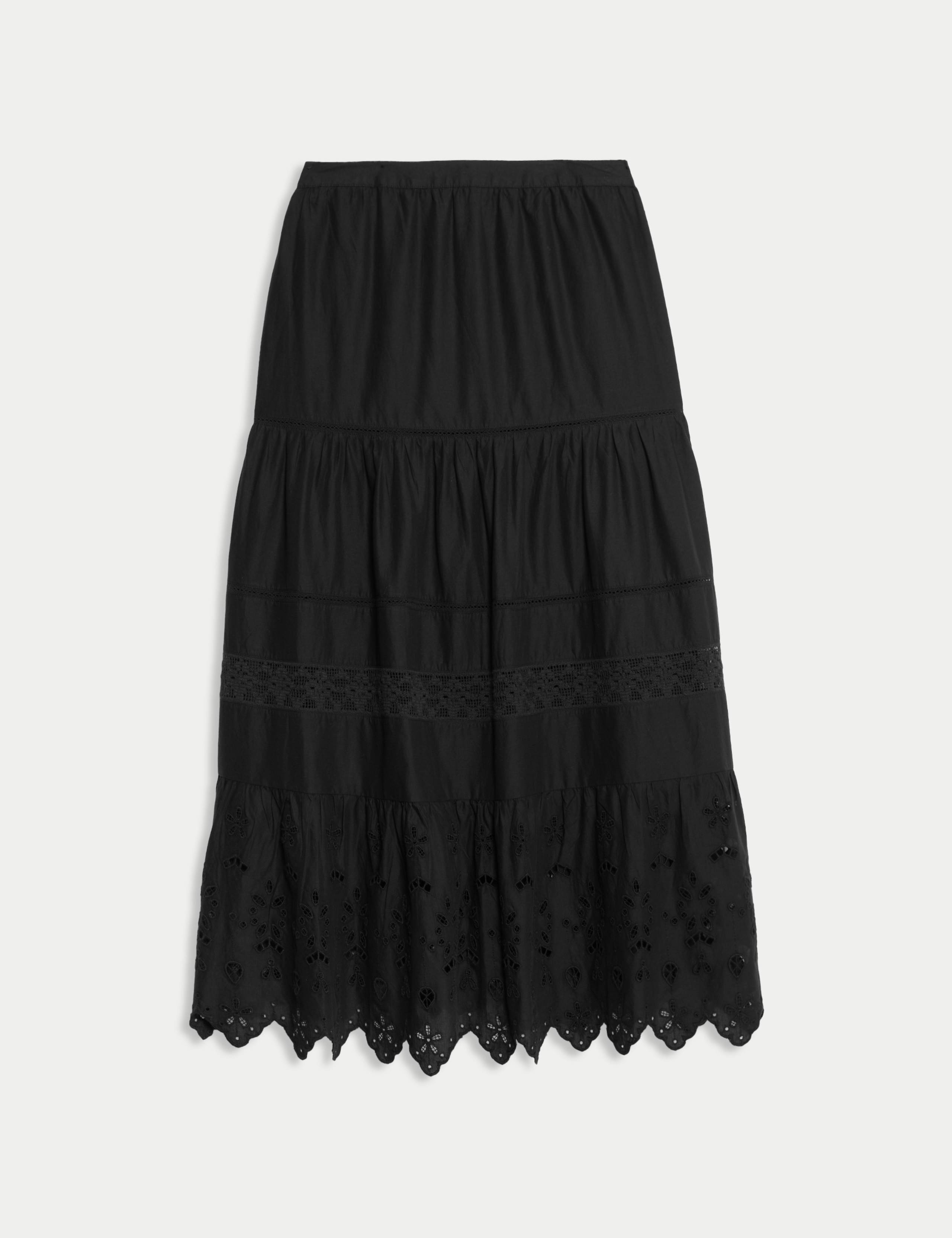 Pure Cotton Midaxi Tiered Skirt 2 of 5