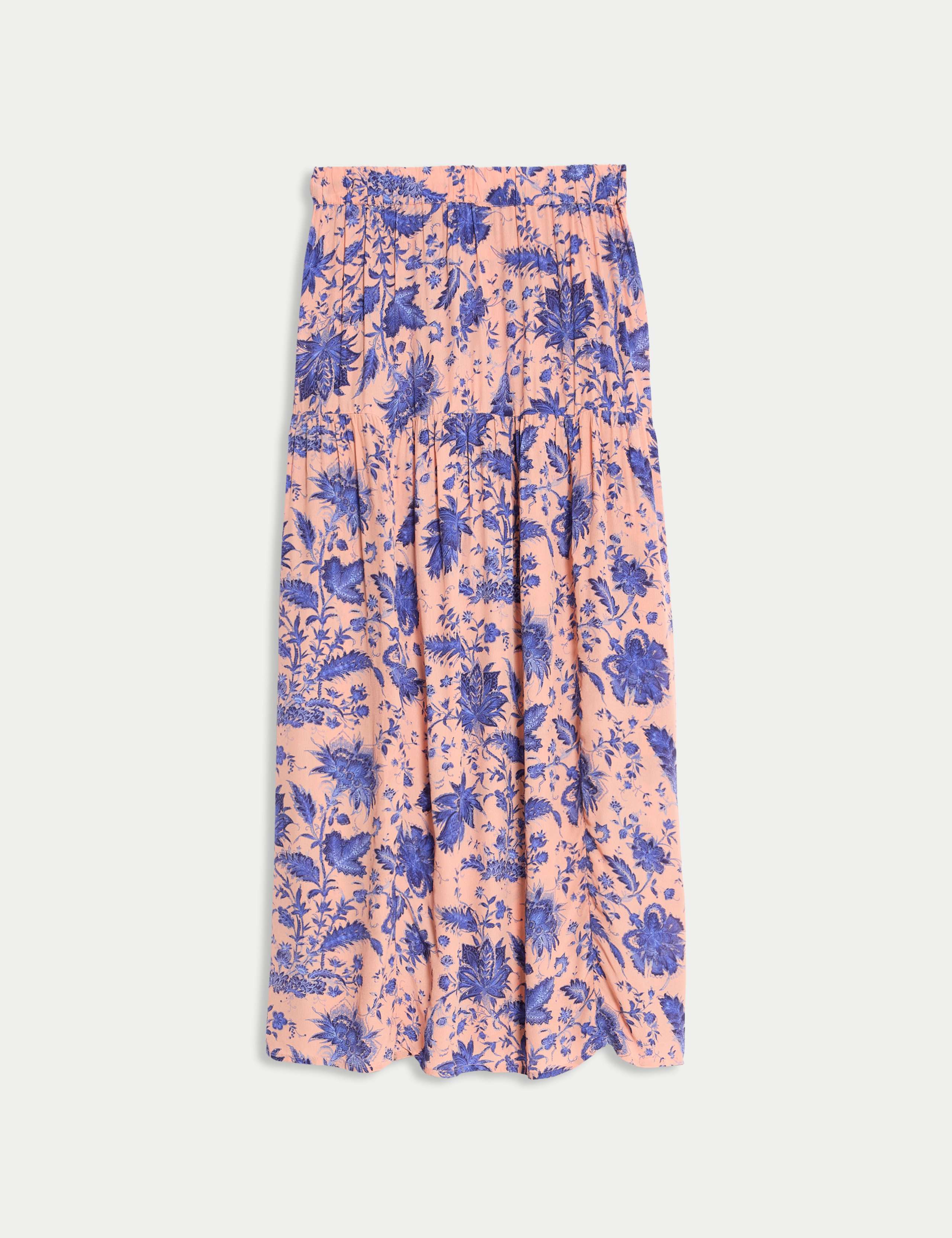 Floral Pleated Maxi Skirt 2 of 5