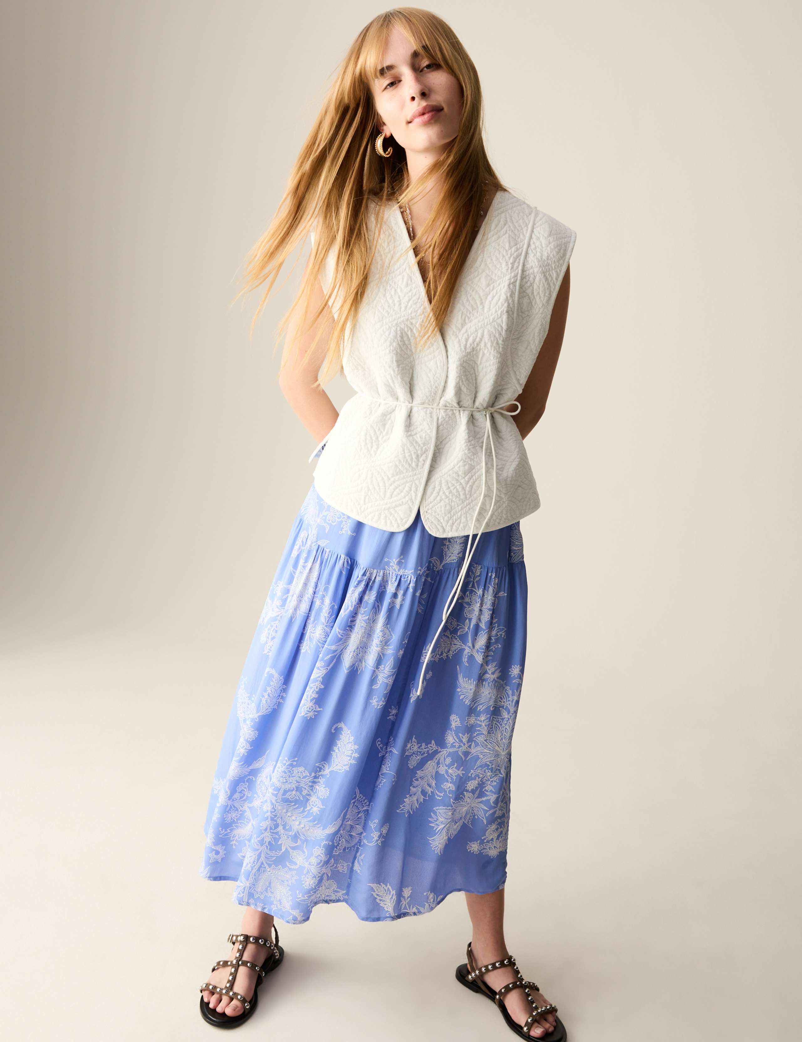 Floral Midi Tiered Maxi Skirt 1 of 5