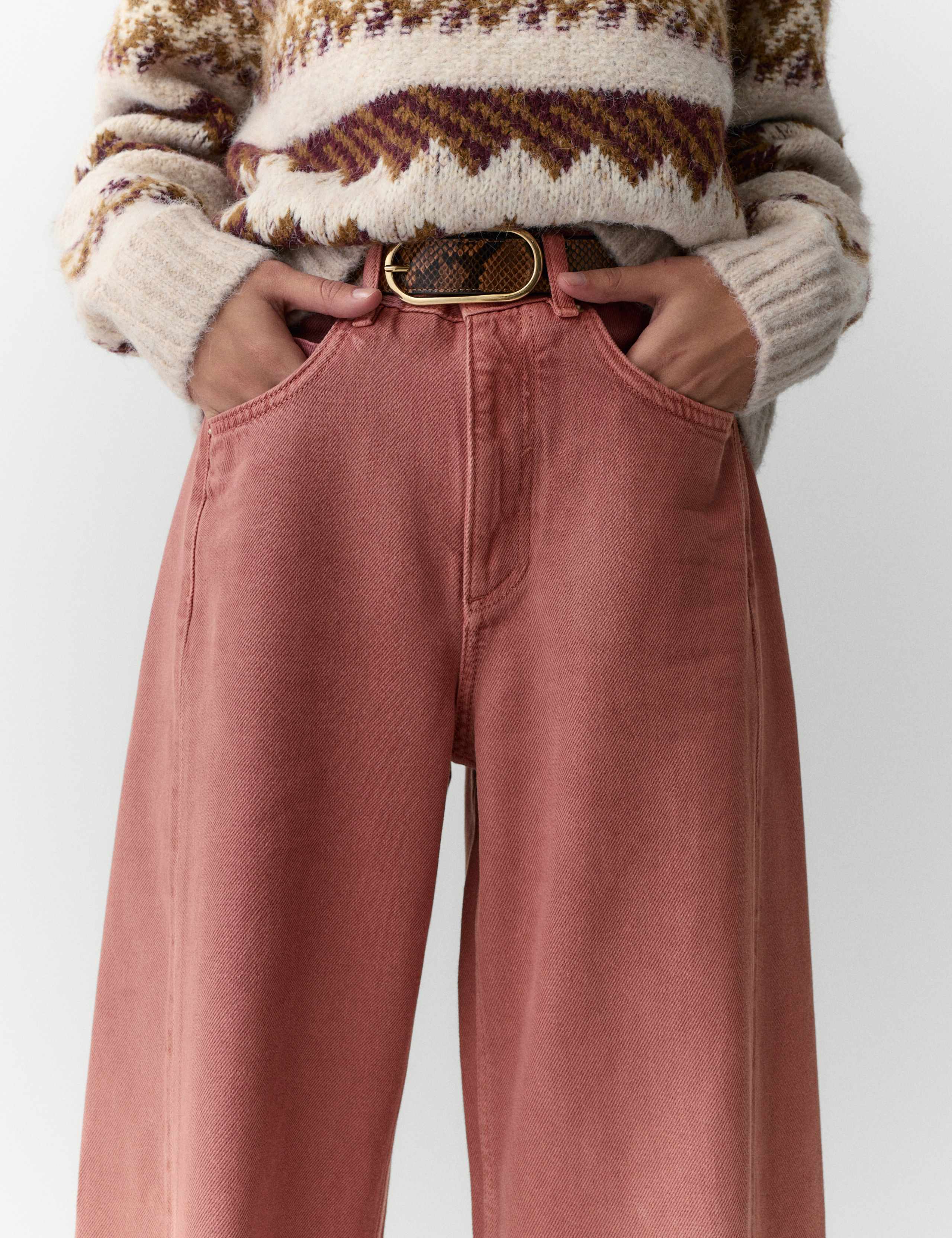 Lyocell Blend High Waisted Wide Leg Jeans 5 of 6