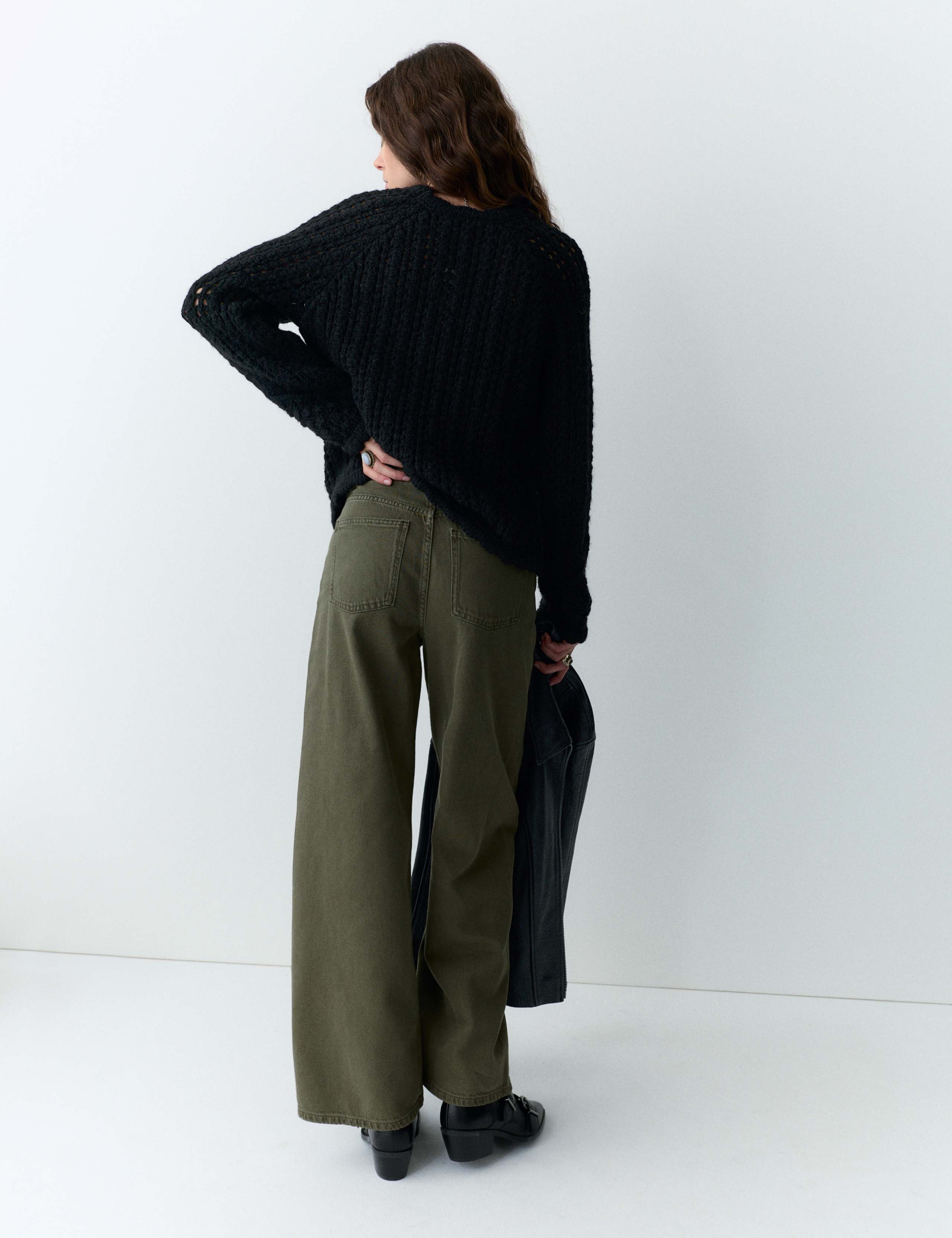 Lyocell Blend High Waisted Wide Leg Jeans 5 of 5