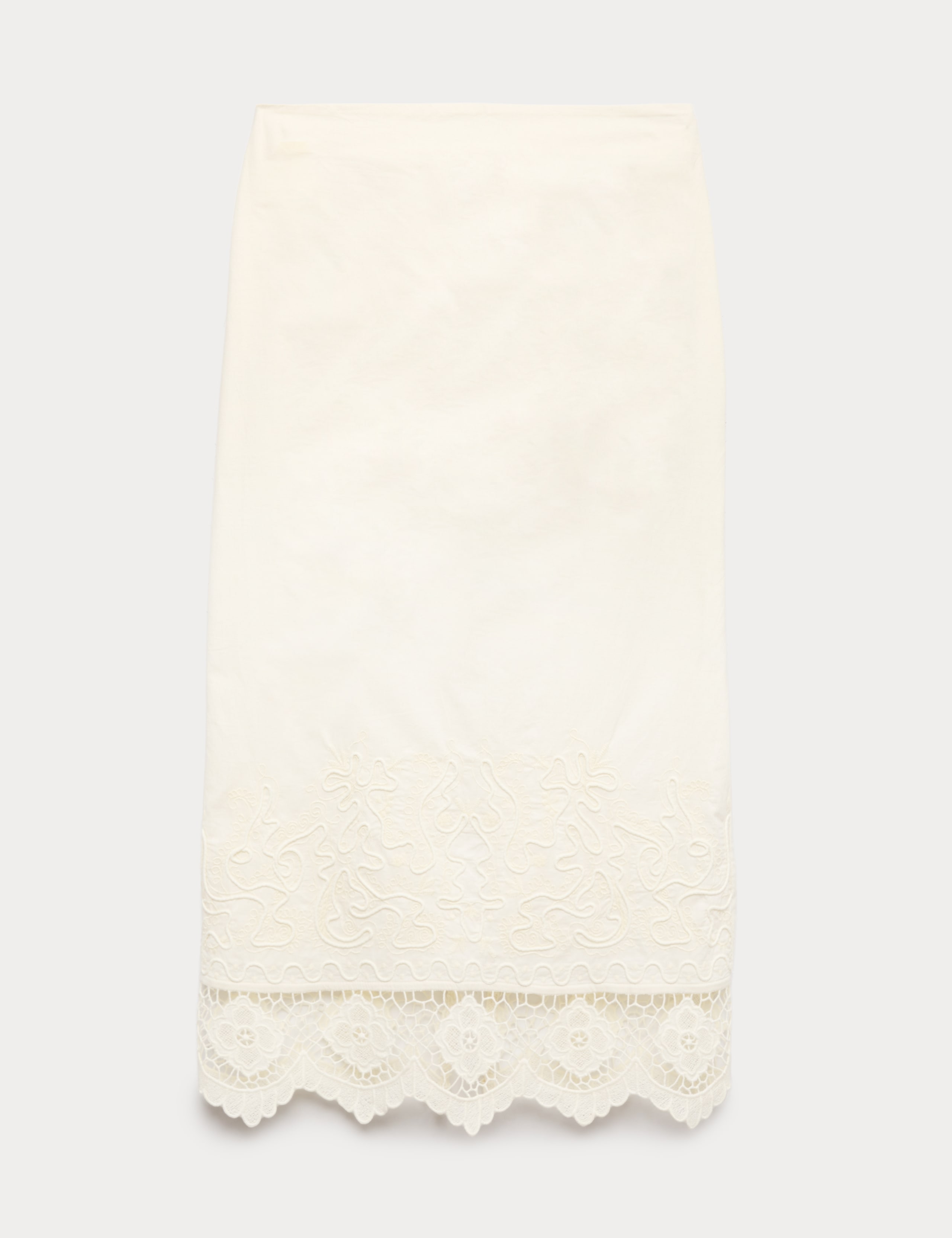 Pure Cotton Embroidered Midaxi Column Skirt 1 of 1