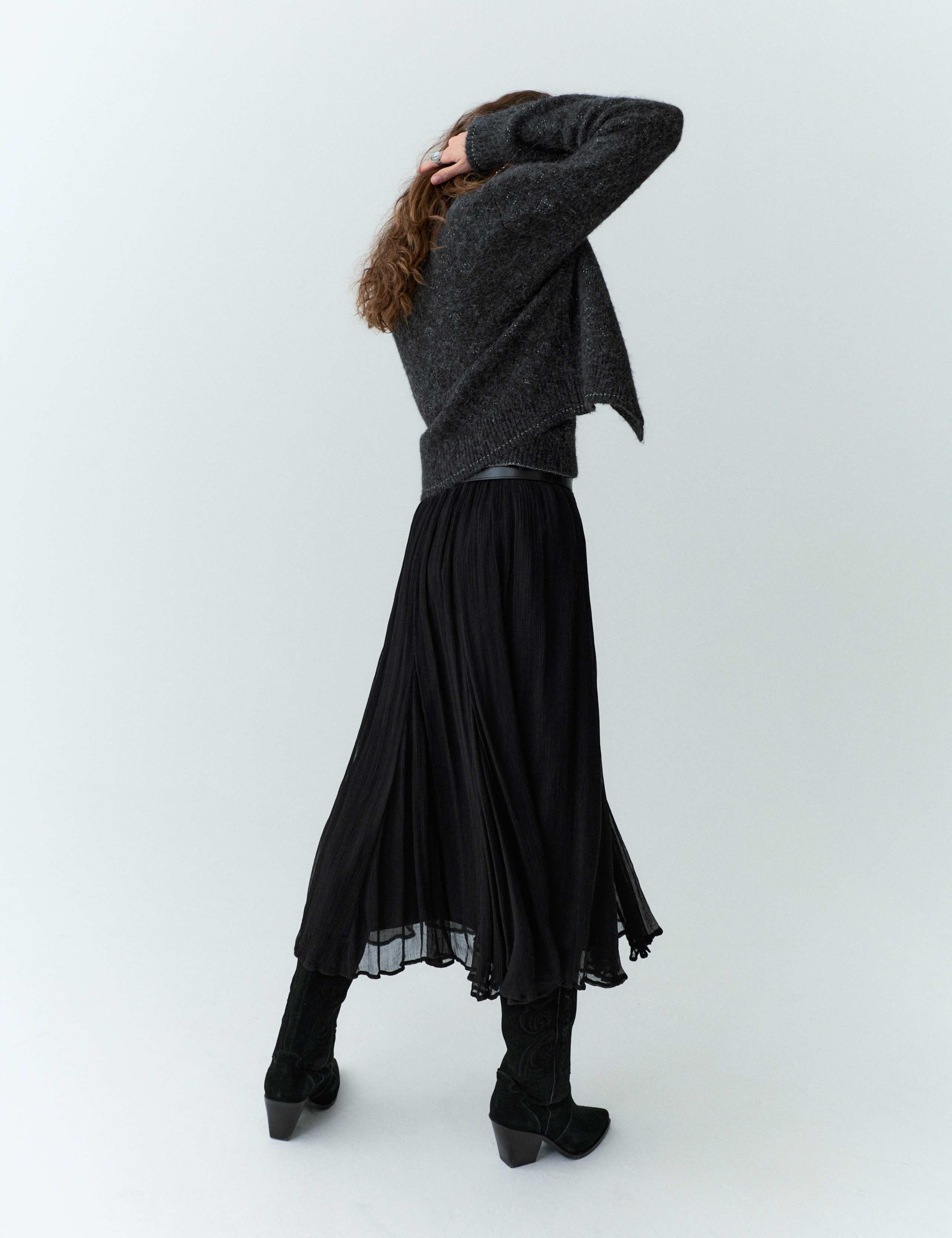 Pure Cupro Chiffon Maxi Skirt 4 of 5