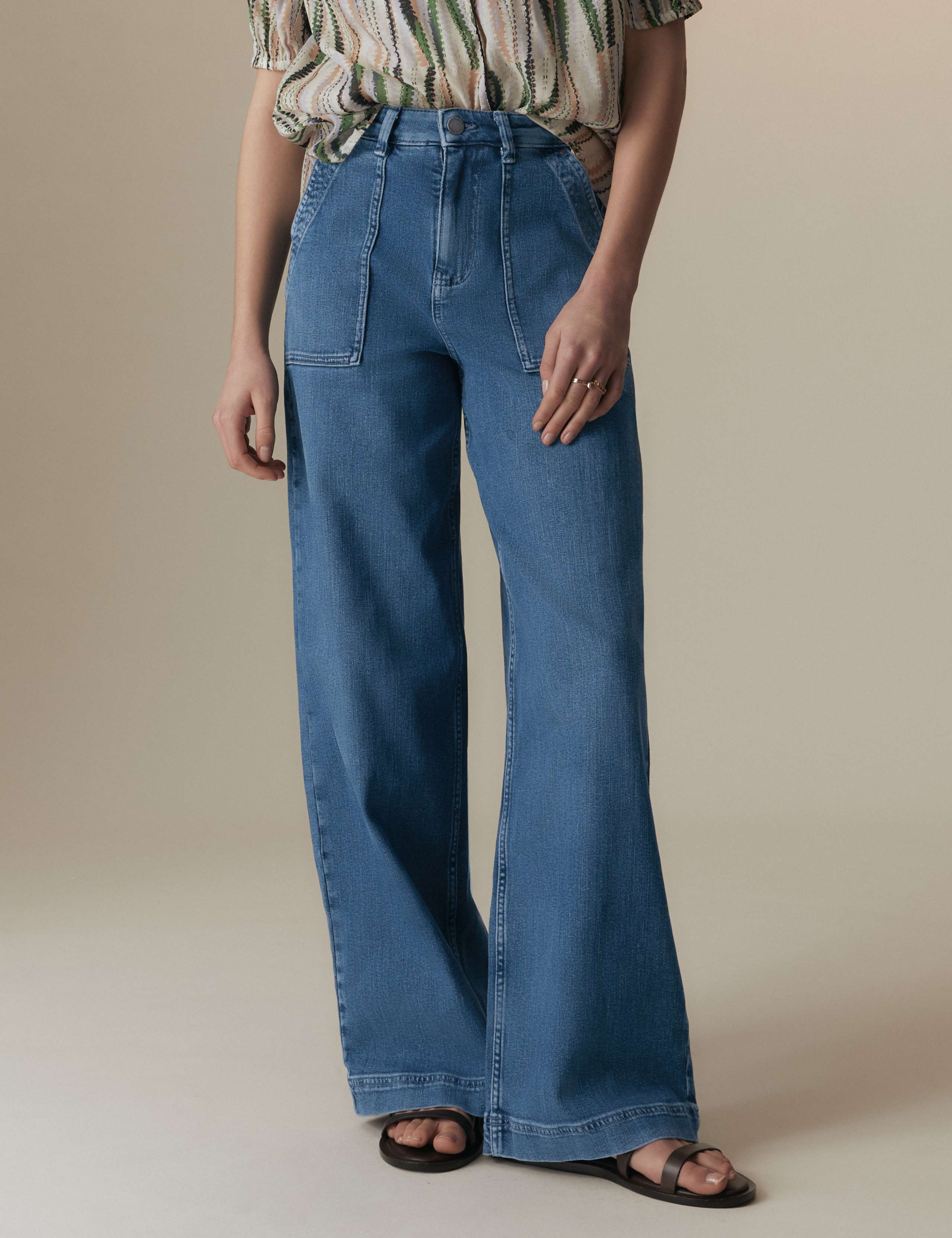 High Waisted Wide Leg Jeans 4 of 5