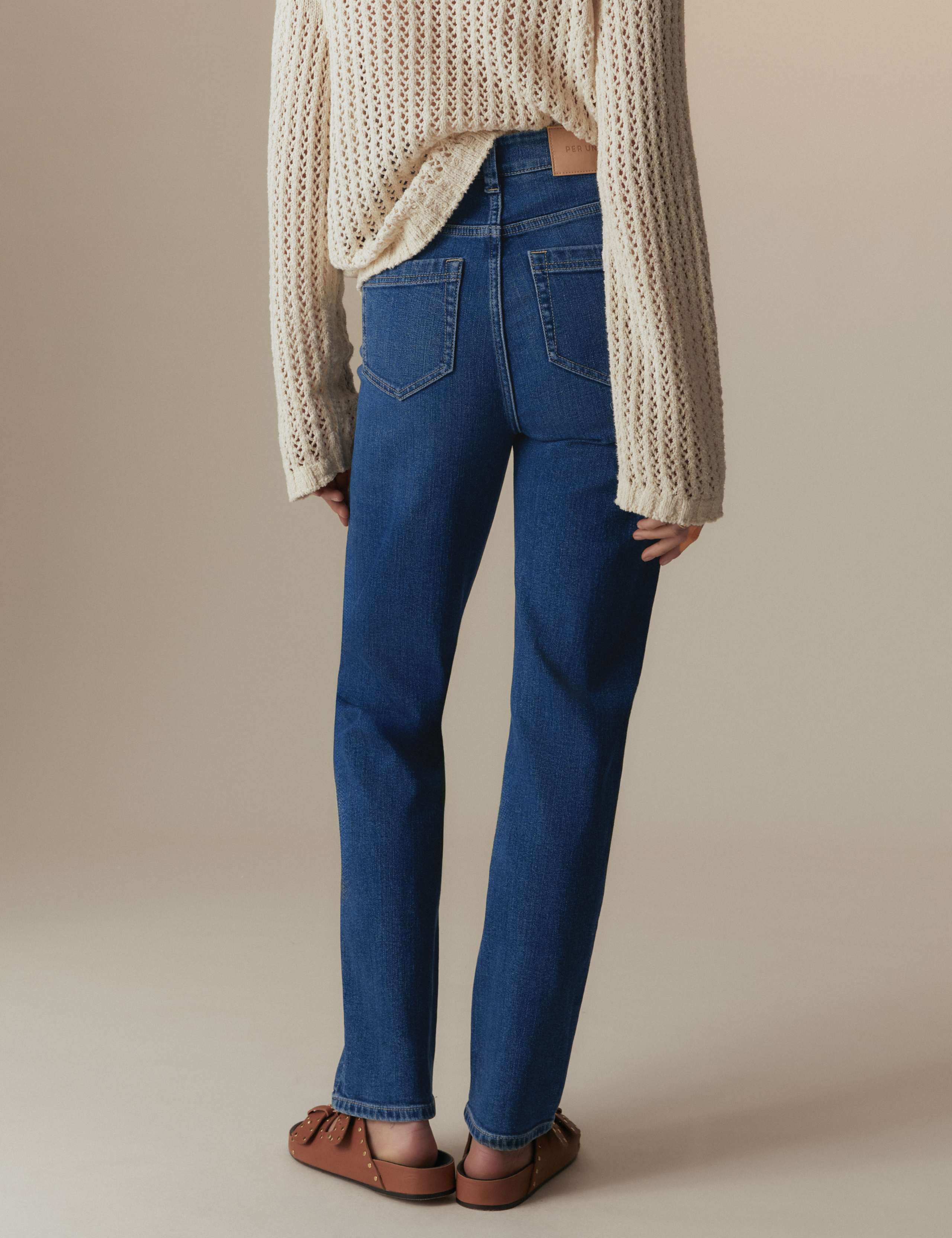Girlfriend Mid Rise Straight Leg Jeans 4 of 5