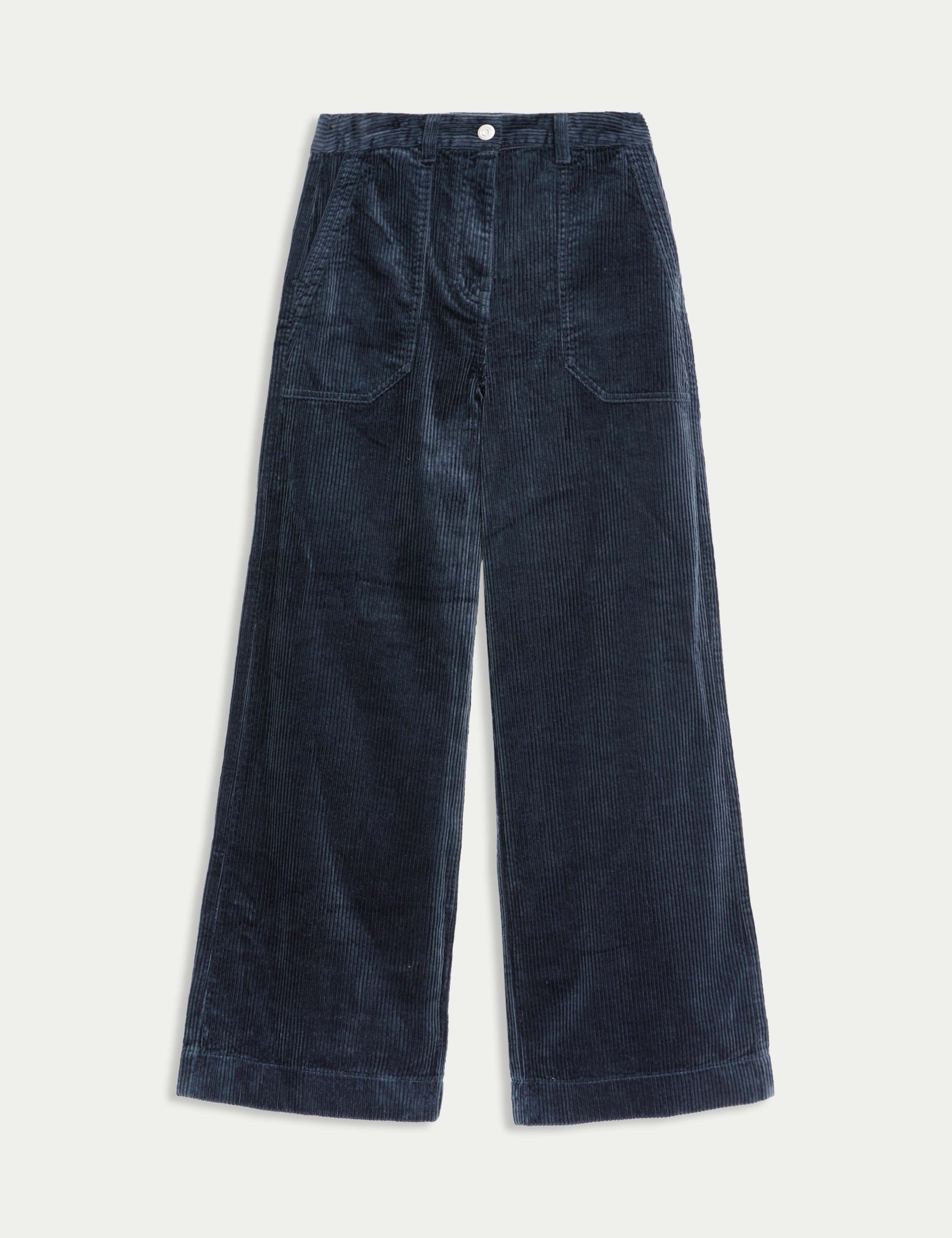 Pure Cotton Cord Wide Leg Trousers 2 of 5