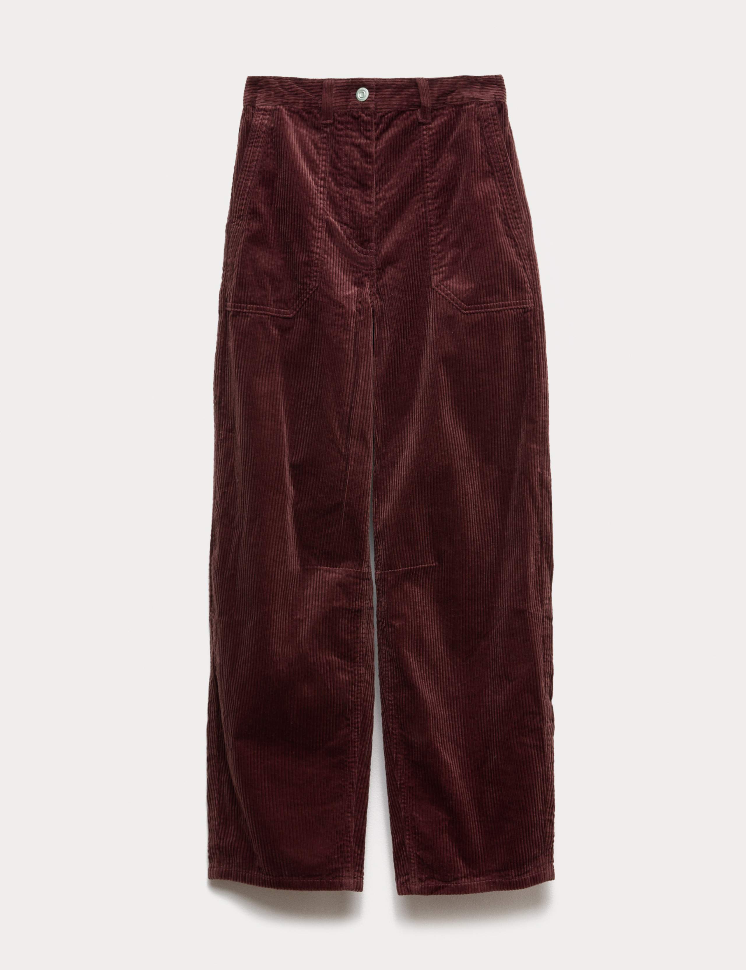 Pure Cotton Cord Barrel Leg Trousers 2 of 5