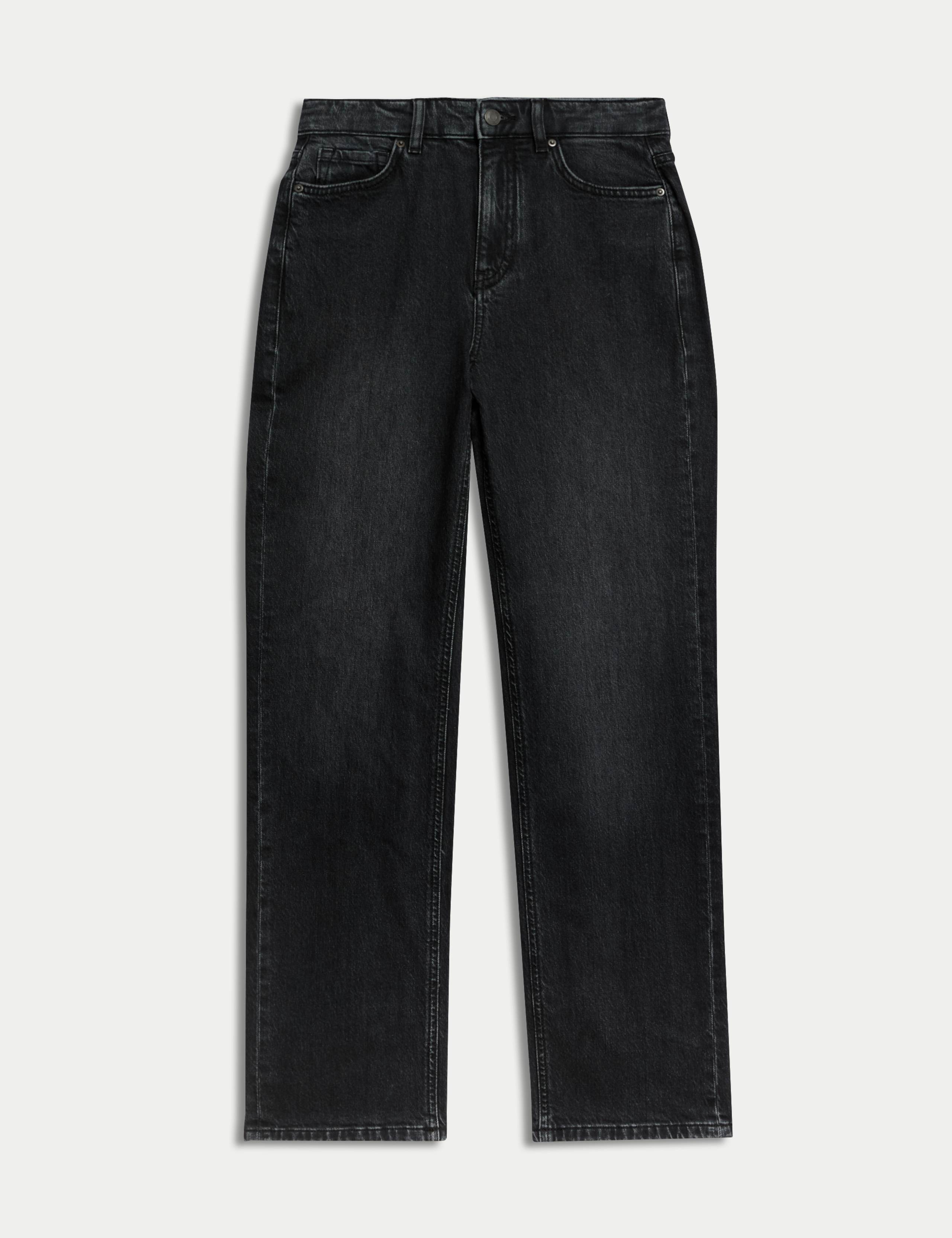 Mid Rise Straight Leg Ankle Grazer Jeans 2 of 6