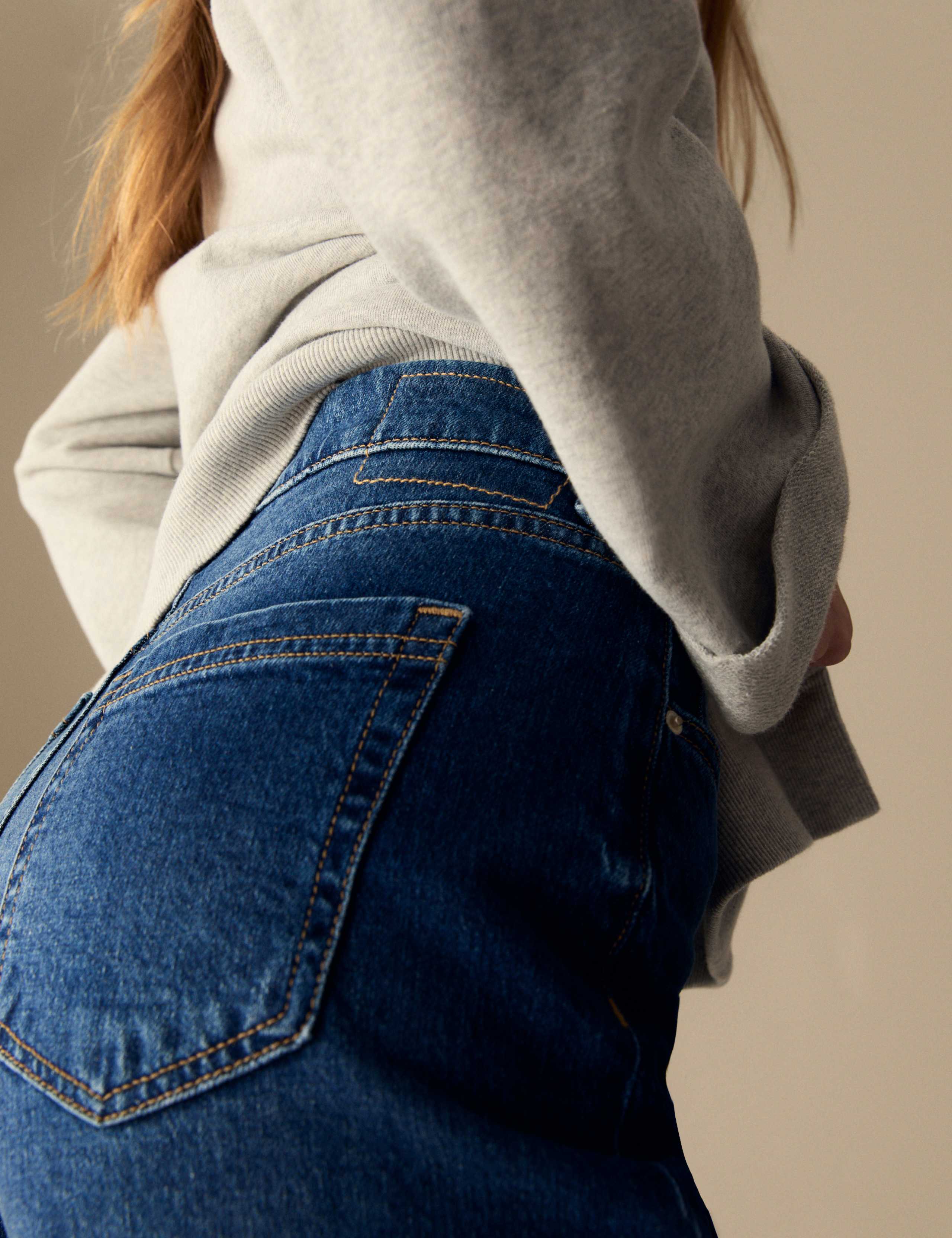Girlfriend Mid Rise Turn Up Jeans with Lyocell 4 of 4