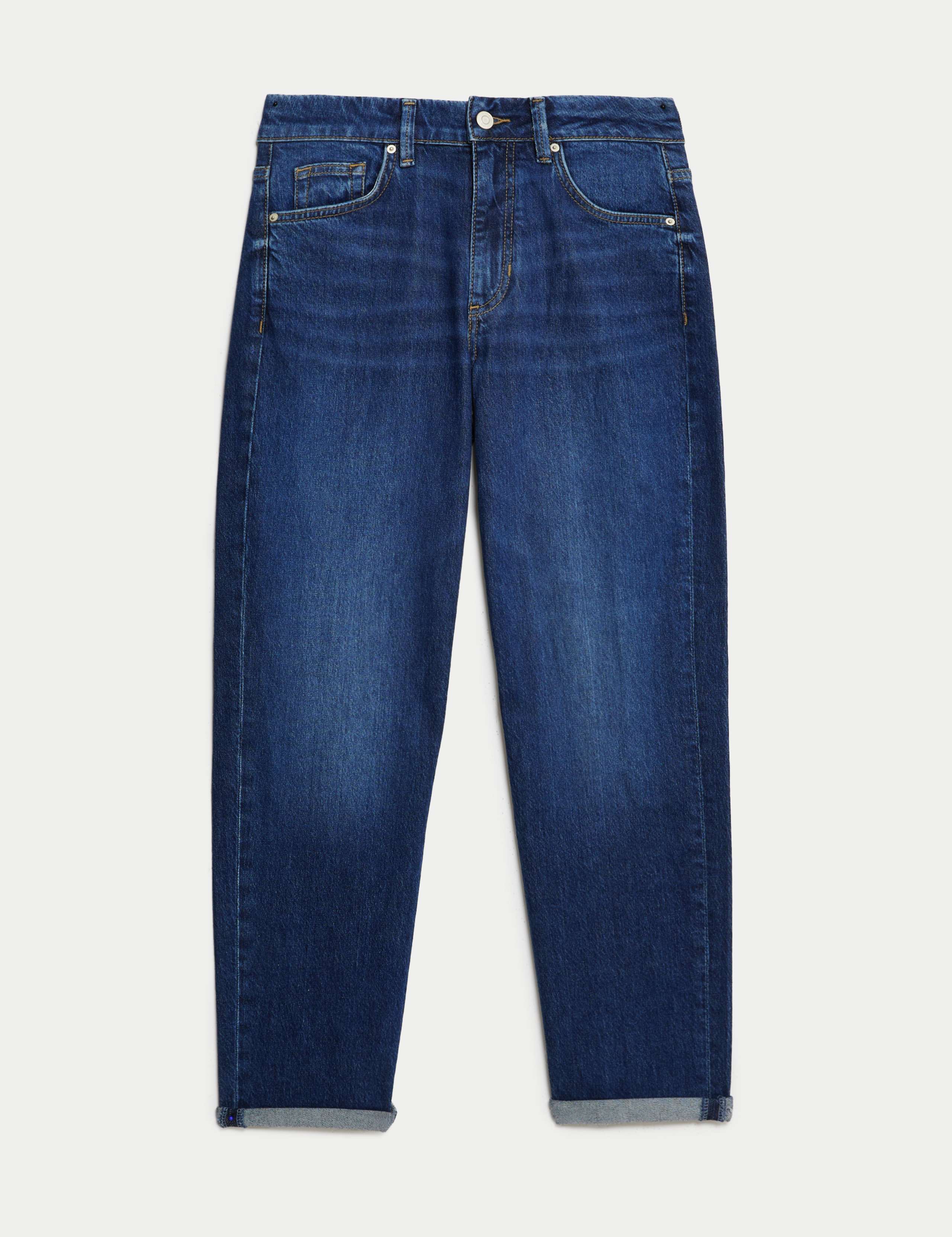 Girlfriend Mid Rise Turn Up Jeans with Lyocell 2 of 4