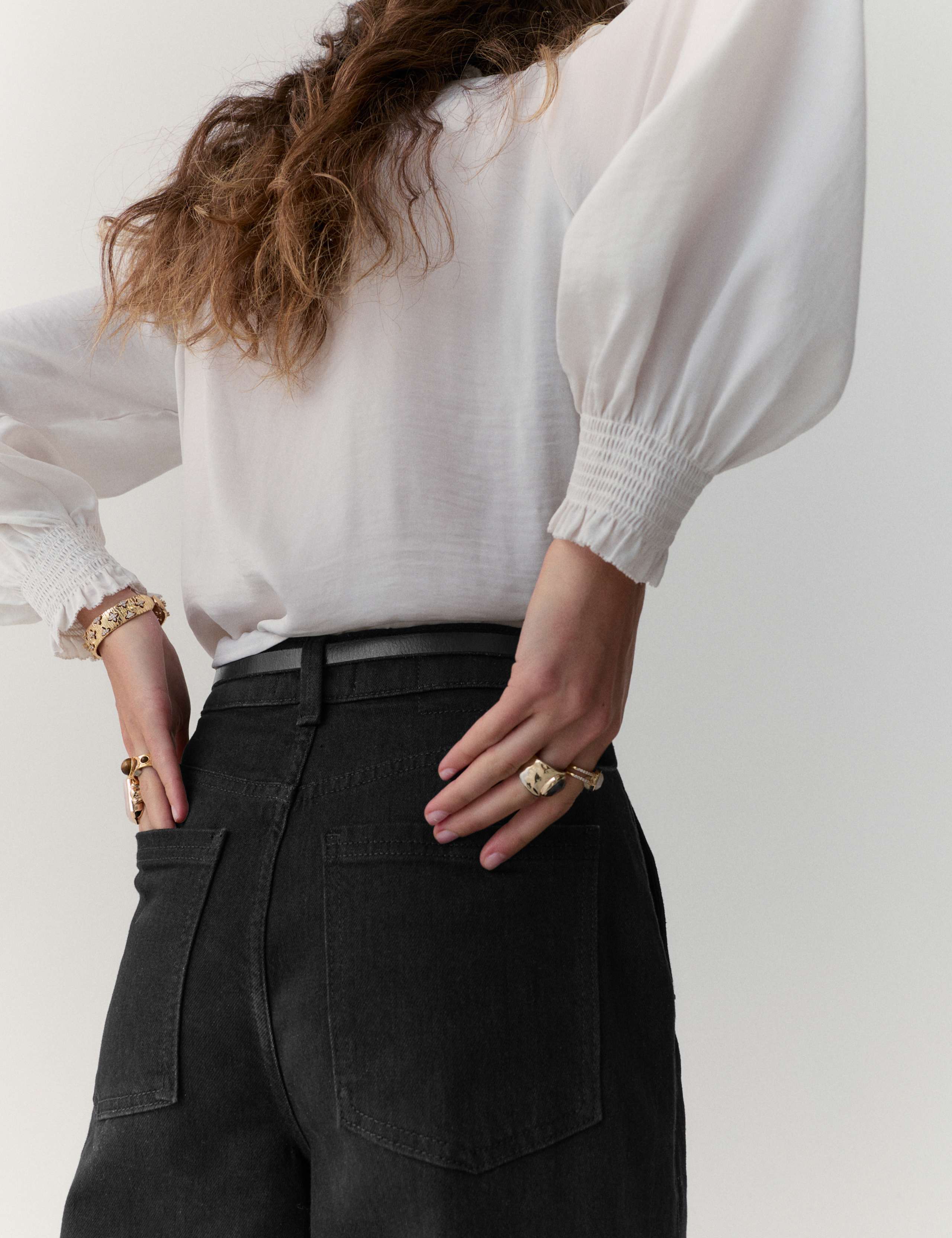 High Waisted Wide Leg Jeans with Lyocell 4 of 6