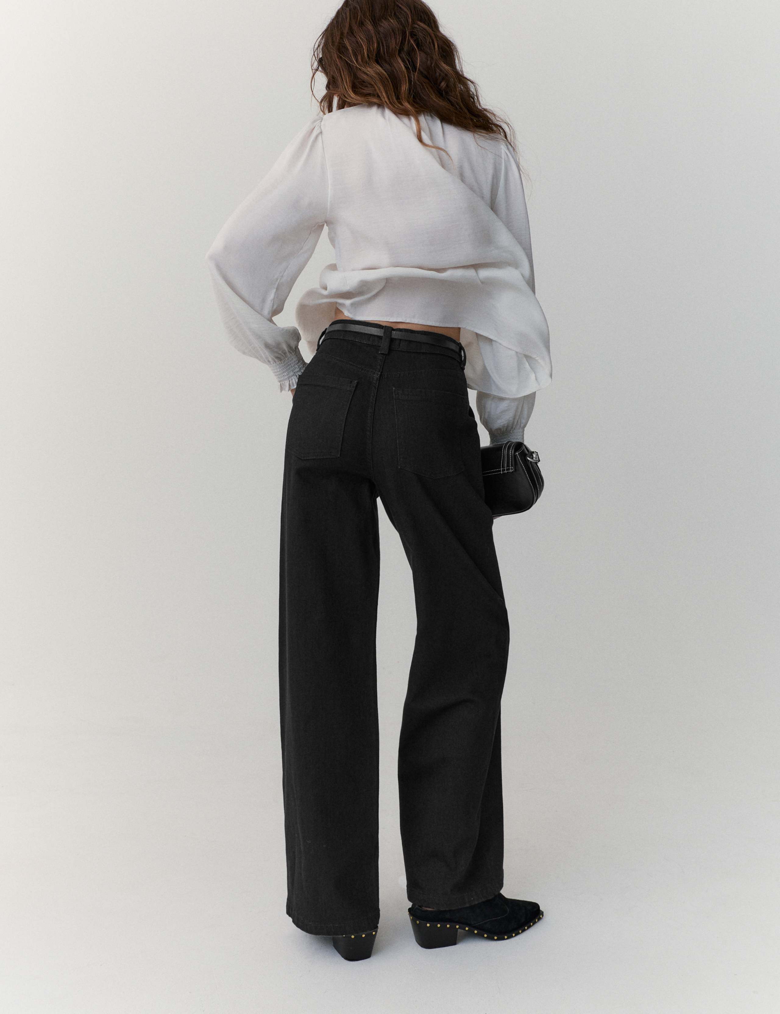 High Waisted Wide Leg Jeans with Lyocell 6 of 6