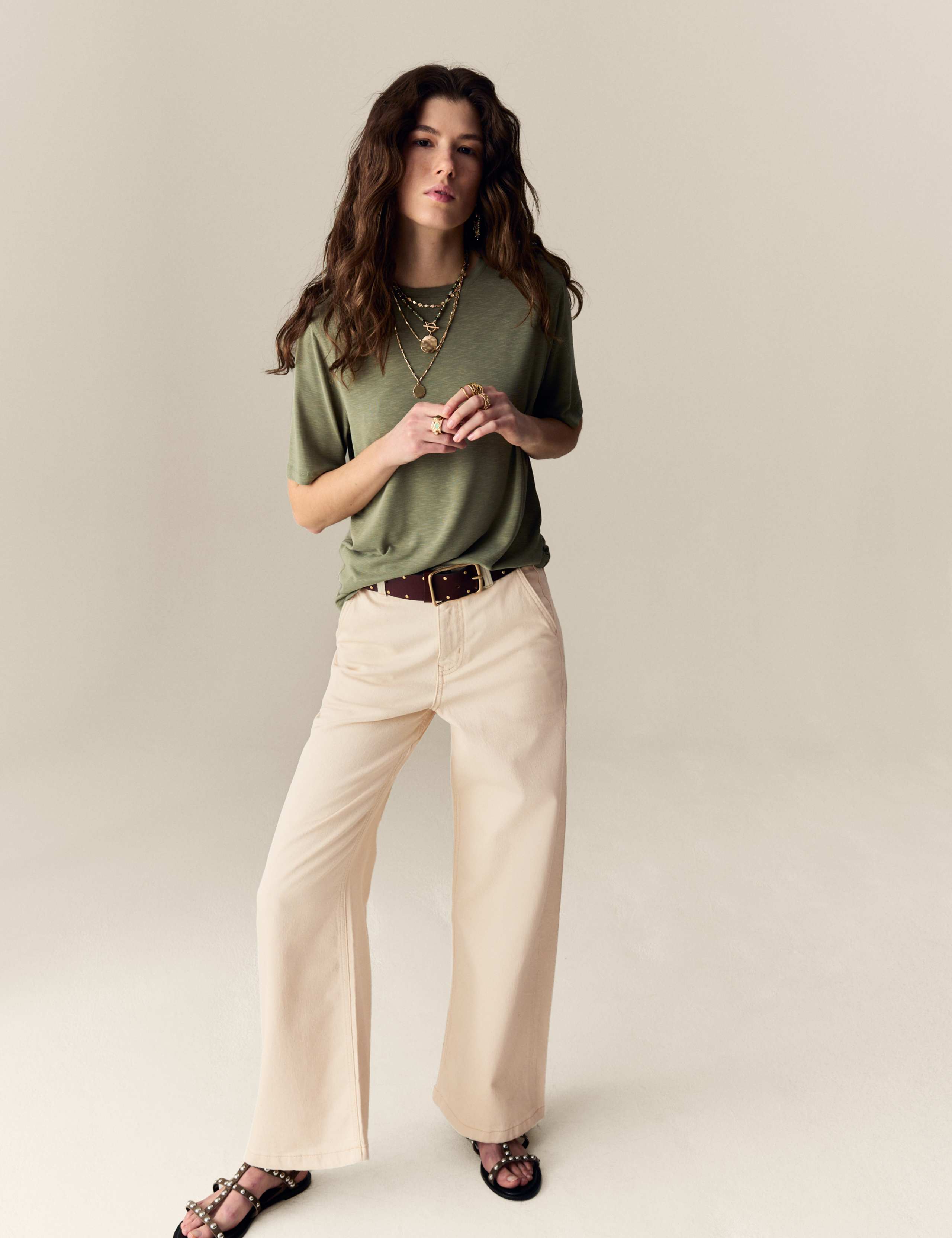 High Waisted Wide Leg Jeans with Lyocell 3 of 6