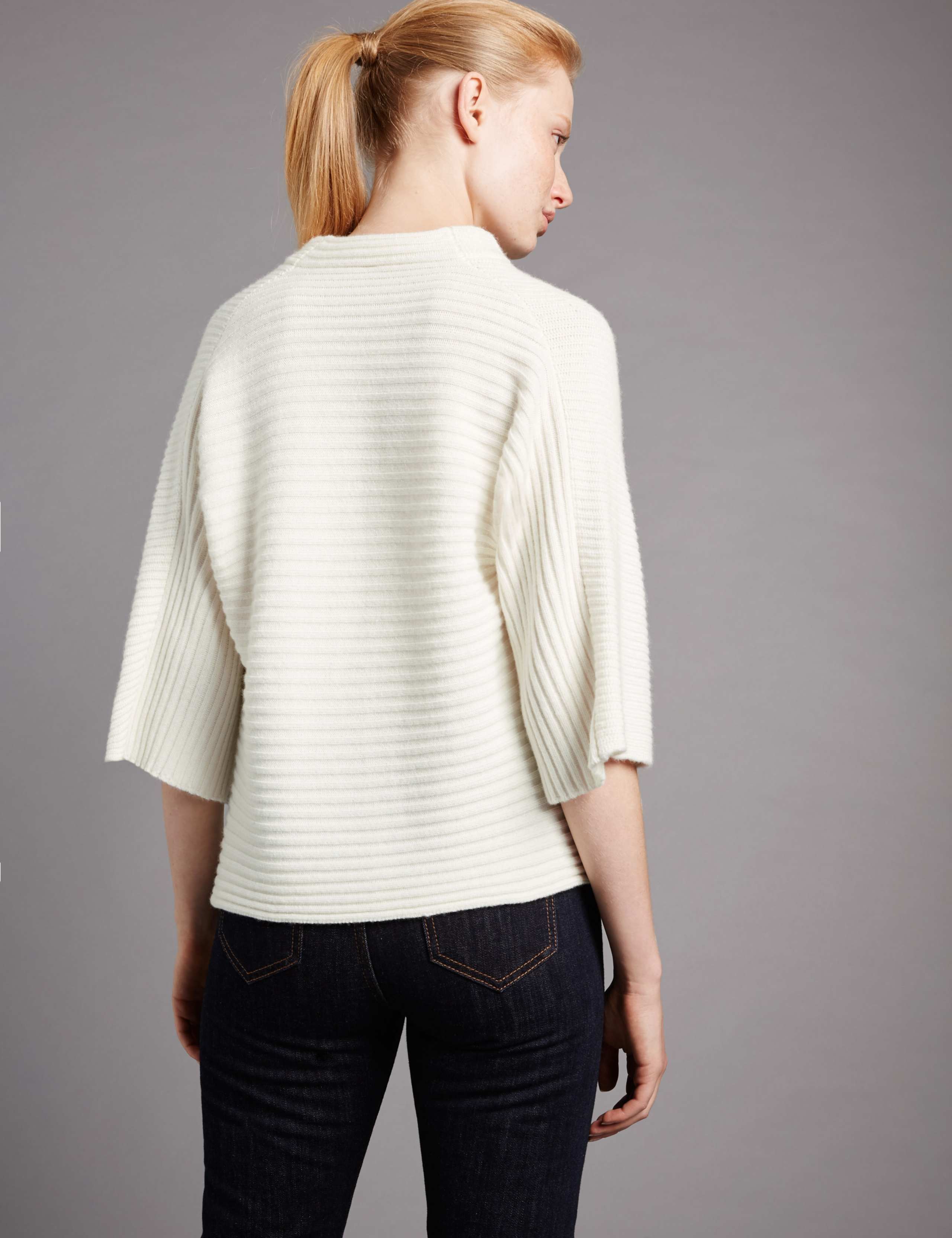 Funnel Neck Flared 3/4 Sleeve Jumper 3 of 4