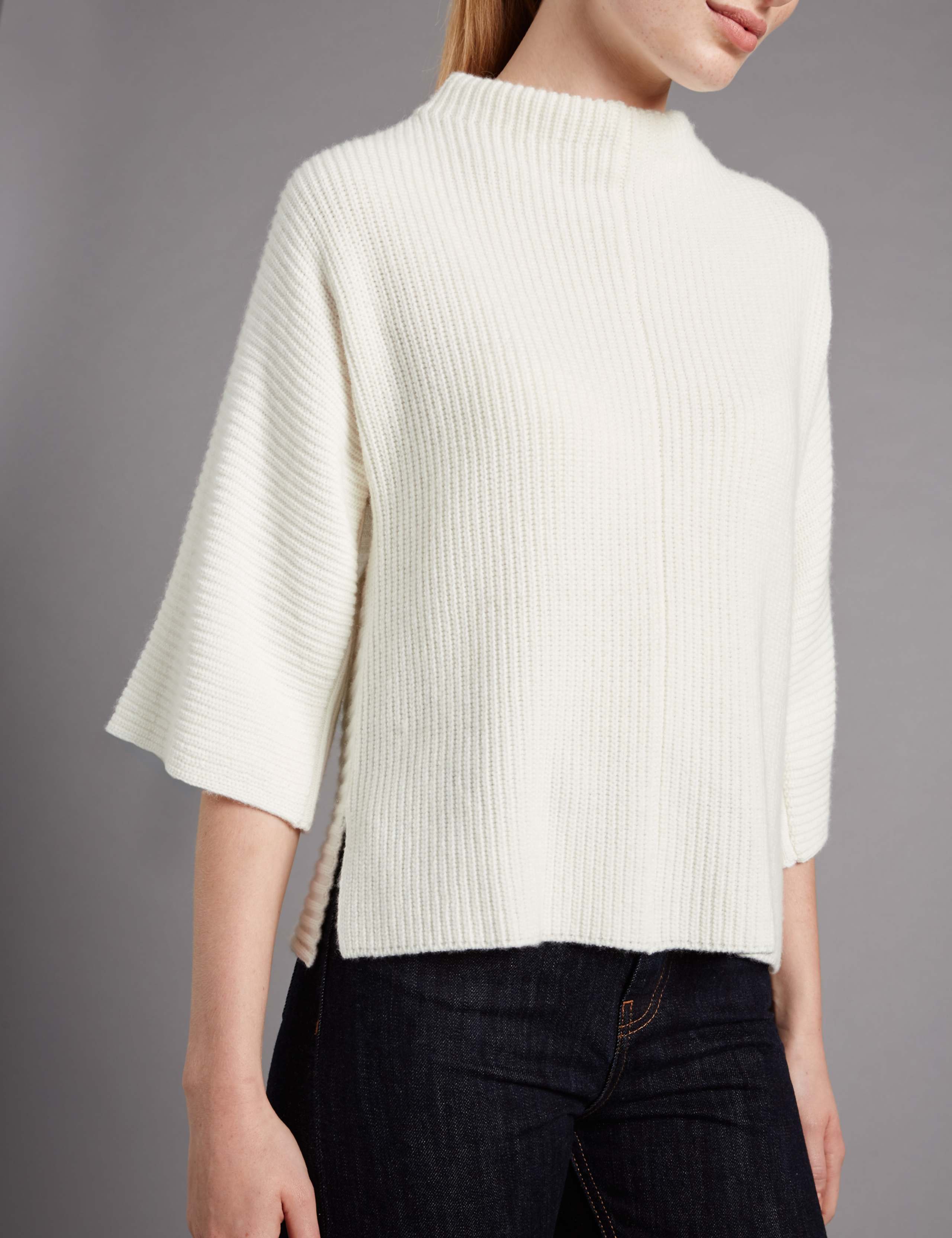 Funnel Neck Flared 3/4 Sleeve Jumper 4 of 4