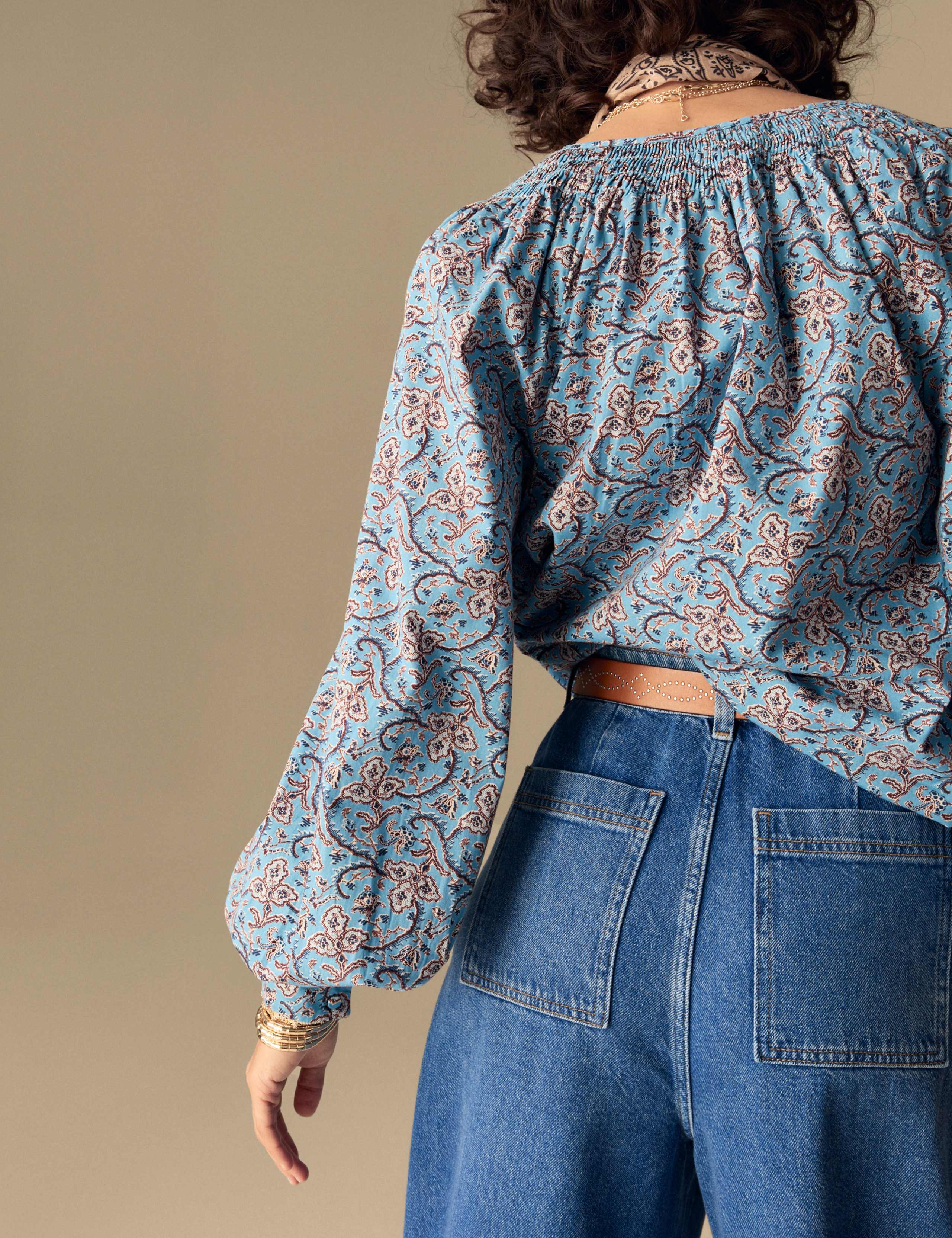 Lyocell Rich Pleat Front Wide Leg Jeans 5 of 5