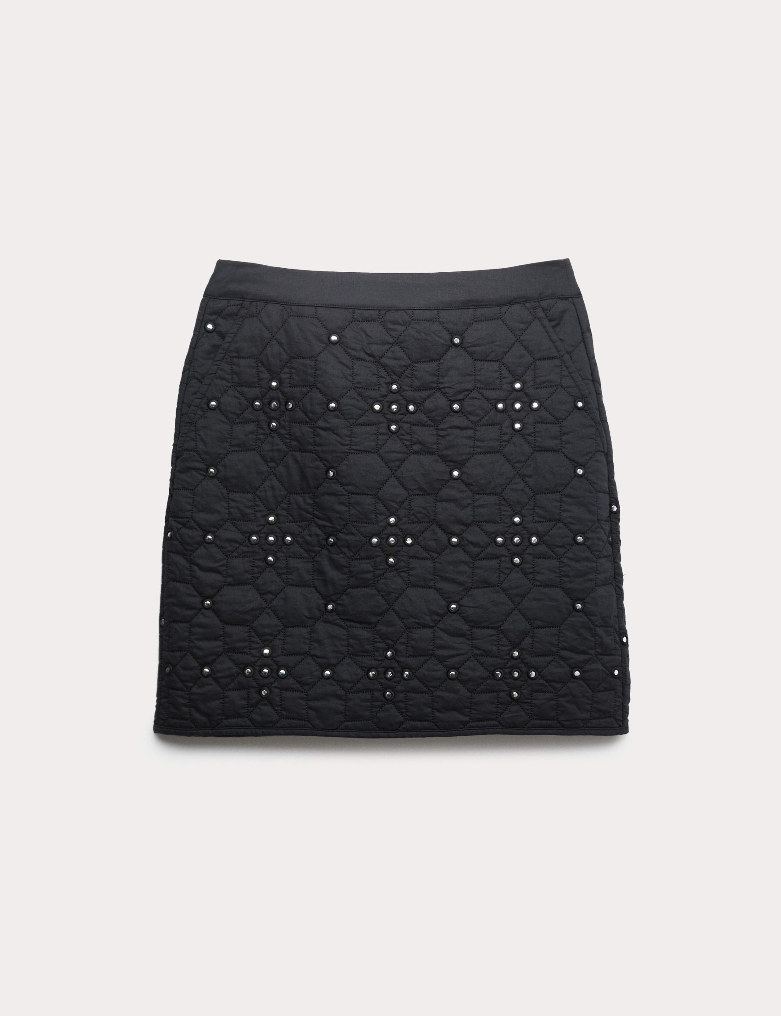 Mirror Quilted Embellished Mini Skirt 2 of 5